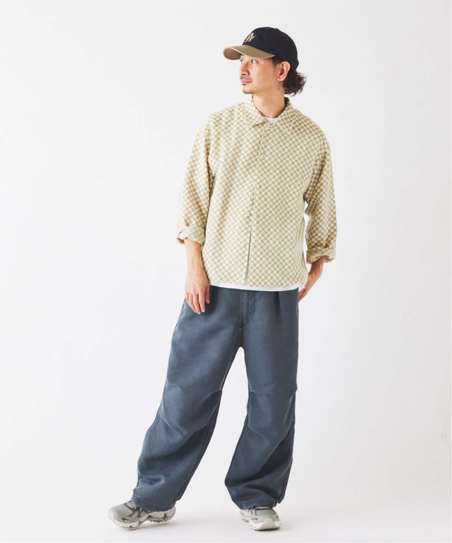 INDIA COTTON ”チェッカー” クロシェシャツ（シャツ／ブラウス