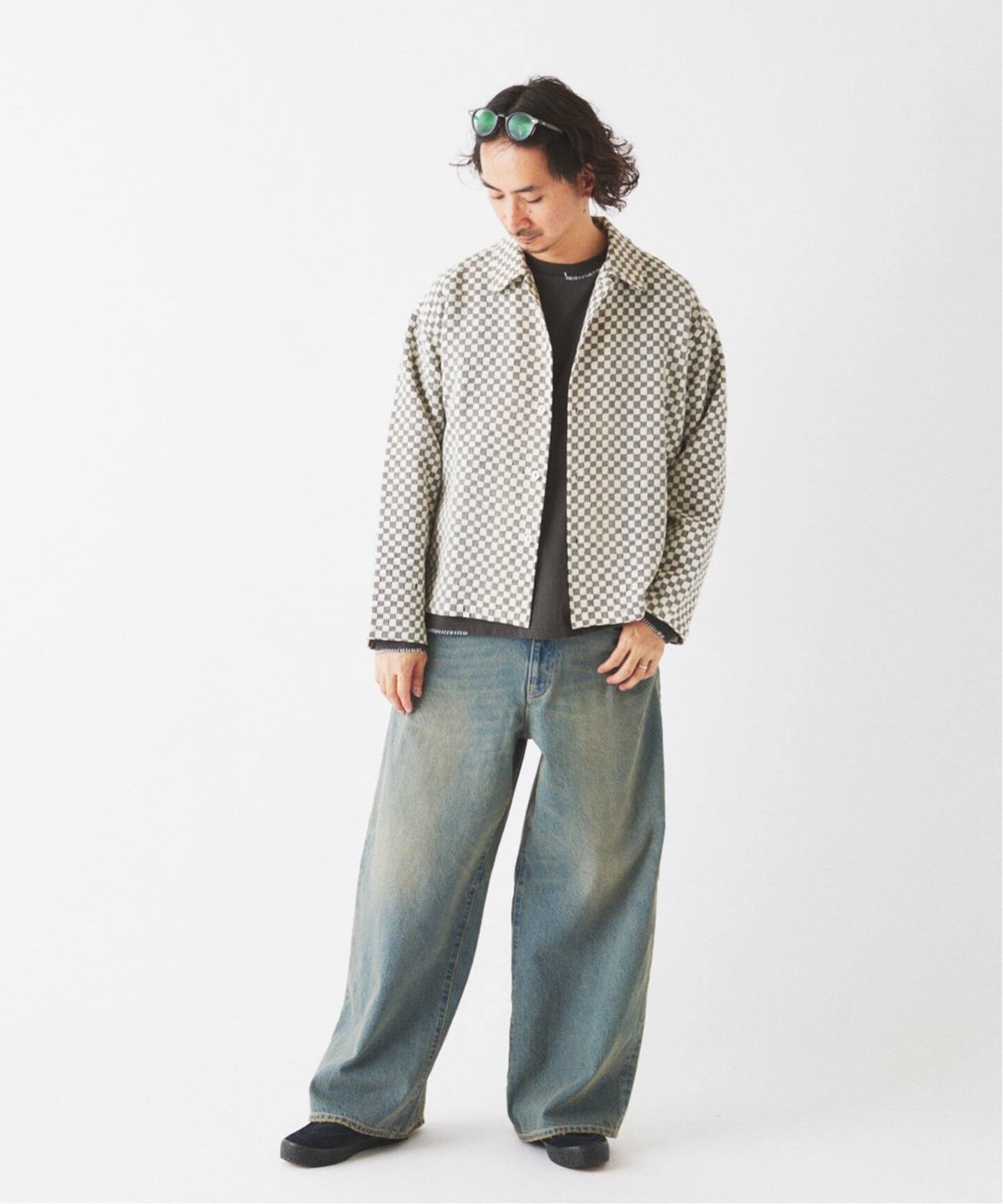 INDIA COTTON ”チェッカー” クロシェシャツ（シャツ／ブラウス