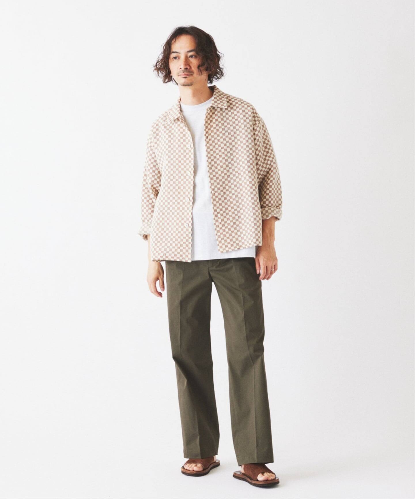 INDIA COTTON ”チェッカー” クロシェシャツ（シャツ／ブラウス