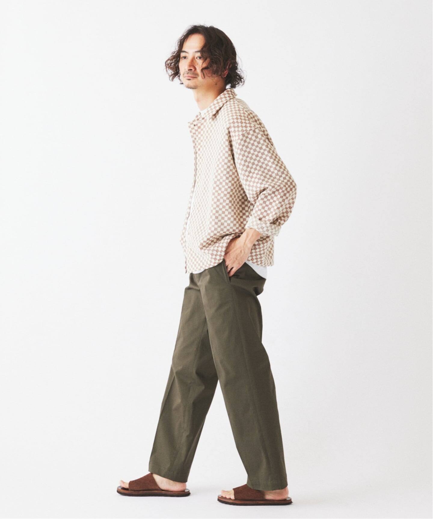 INDIA COTTON ”チェッカー” クロシェシャツ（シャツ／ブラウス