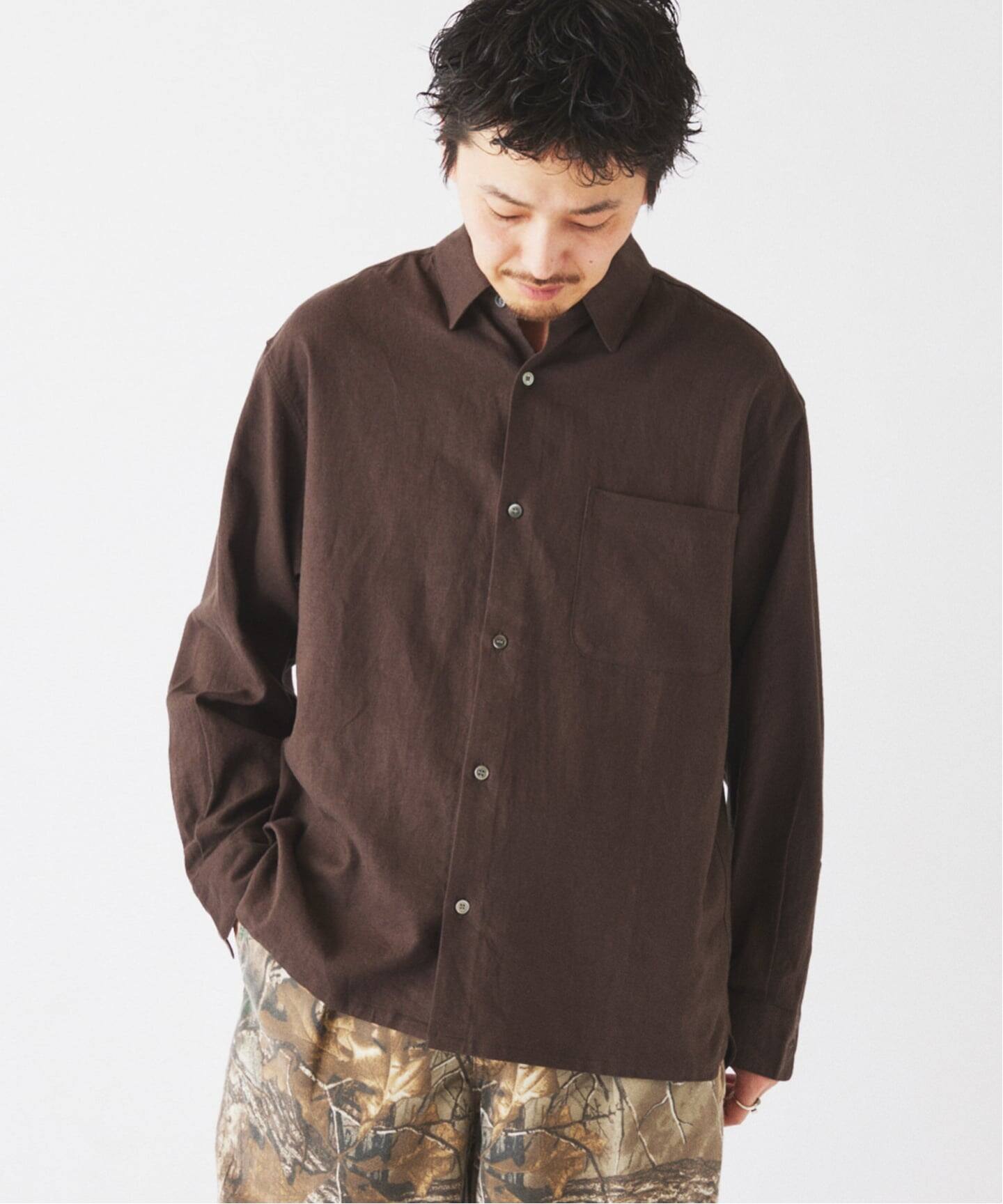 European Flax / ヨーロピアンフラックス リネン/レーヨン シャツ