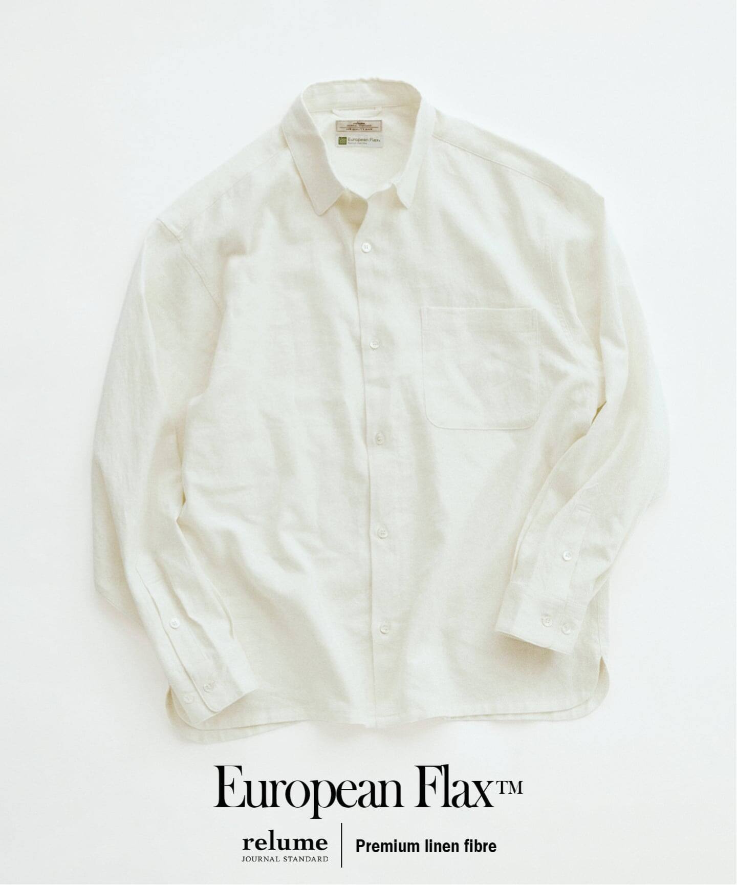 European Flax / ヨーロピアンフラックス リネン/レーヨン シャツ 