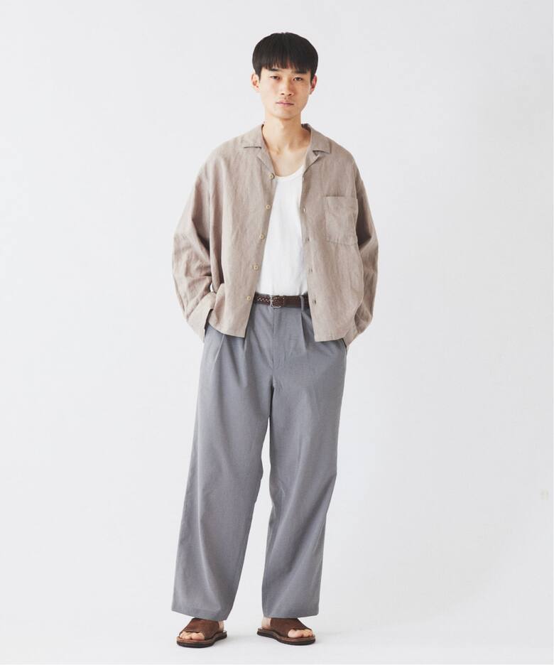 European Flax / ヨーロピアンフラックス 製品染め オープンカラー 