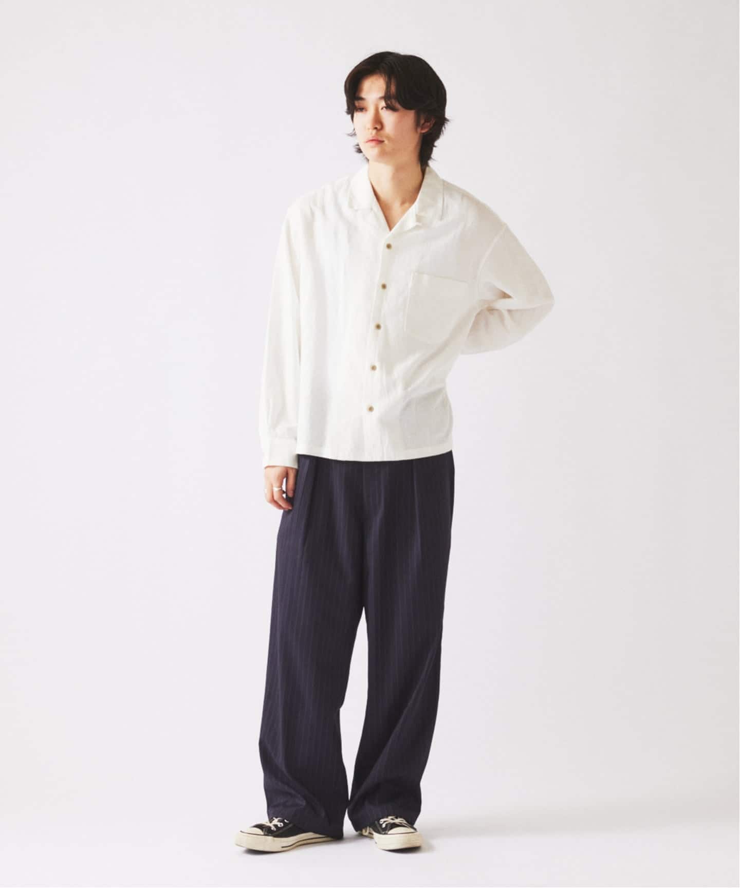 European Flax / ヨーロピアンフラックス 製品染め オープンカラー