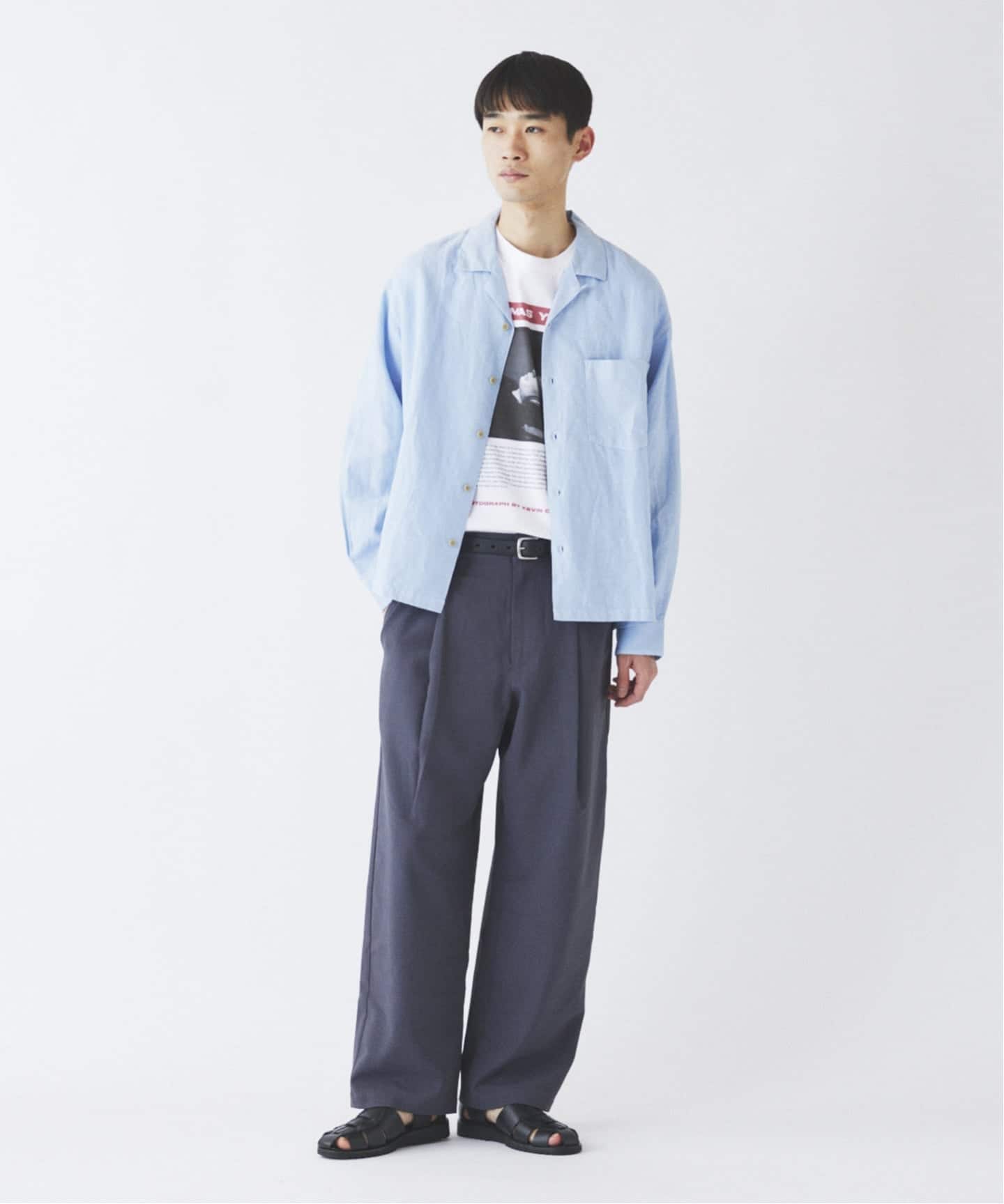European Flax / ヨーロピアンフラックス 製品染め オープンカラー