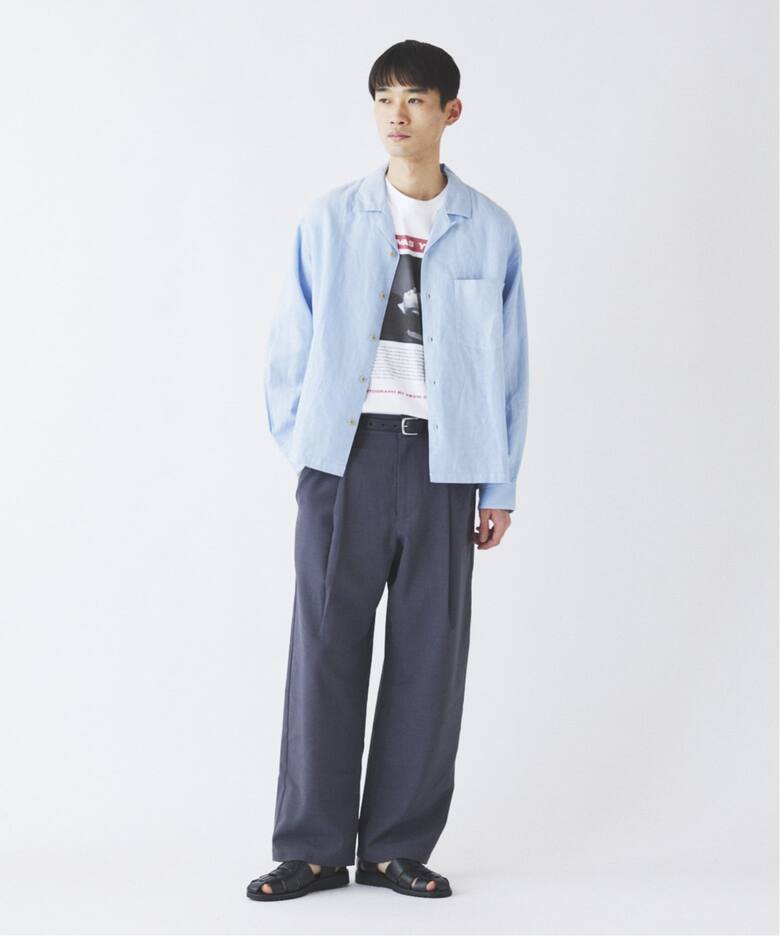 European Flax / ヨーロピアンフラックス 製品染め オープンカラー 