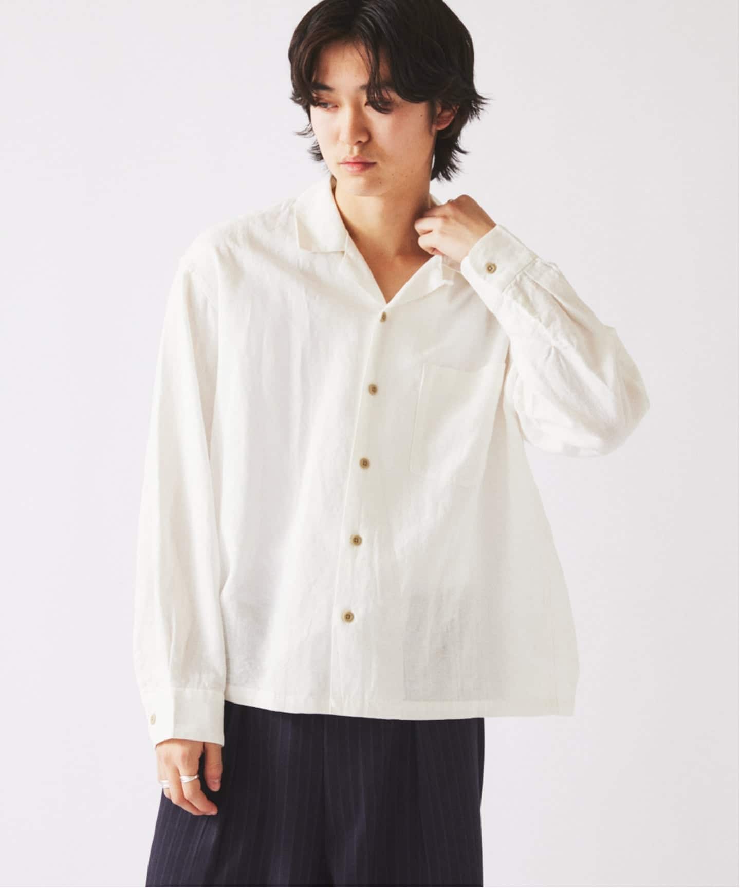 European Flax / ヨーロピアンフラックス 製品染め オープンカラー