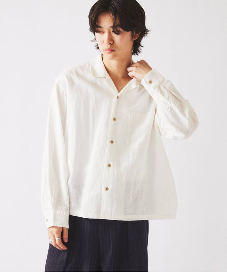 European Flax / ヨーロピアンフラックス 製品染め オープンカラー 
