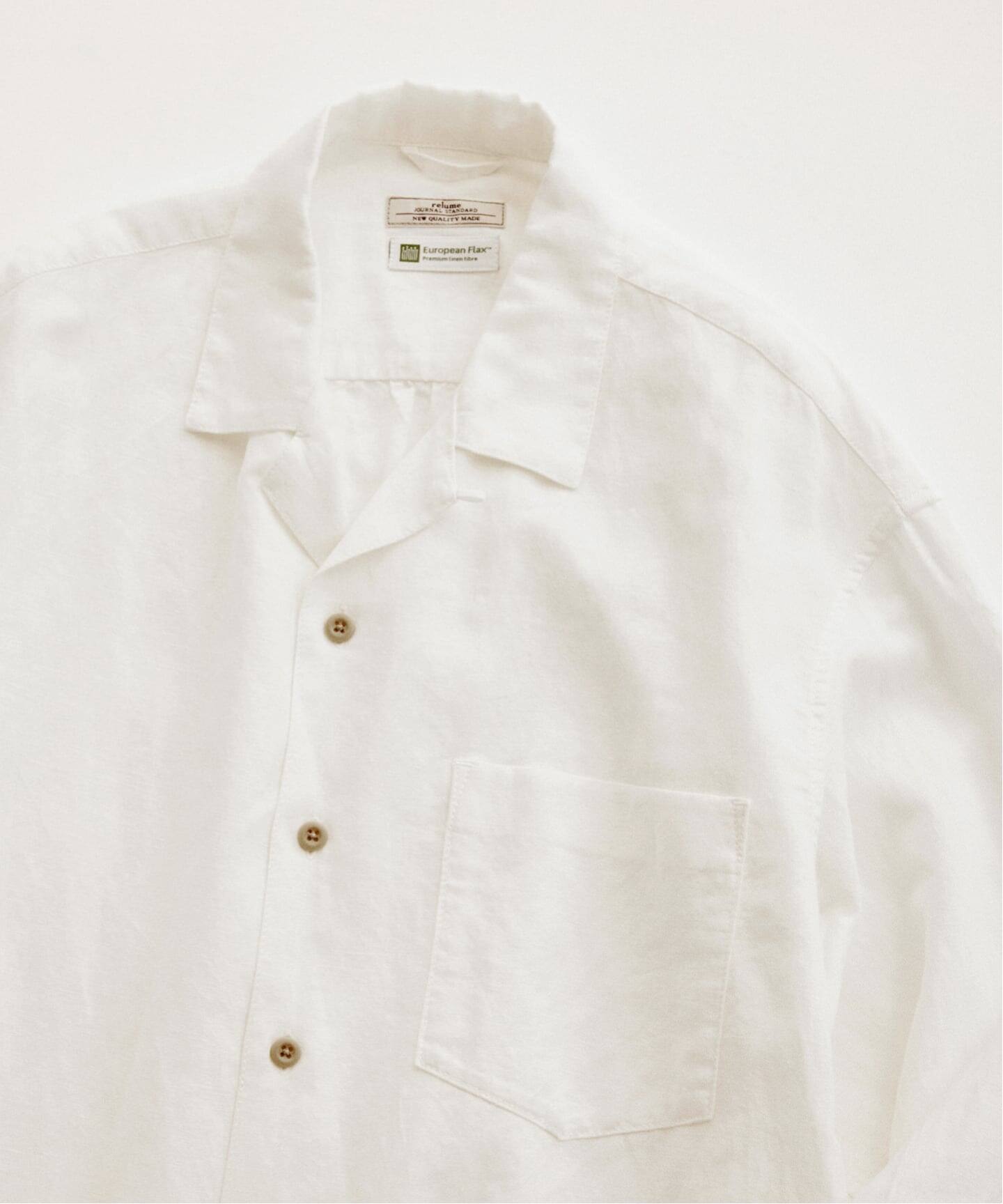 European Flax / ヨーロピアンフラックス 製品染め オープンカラー