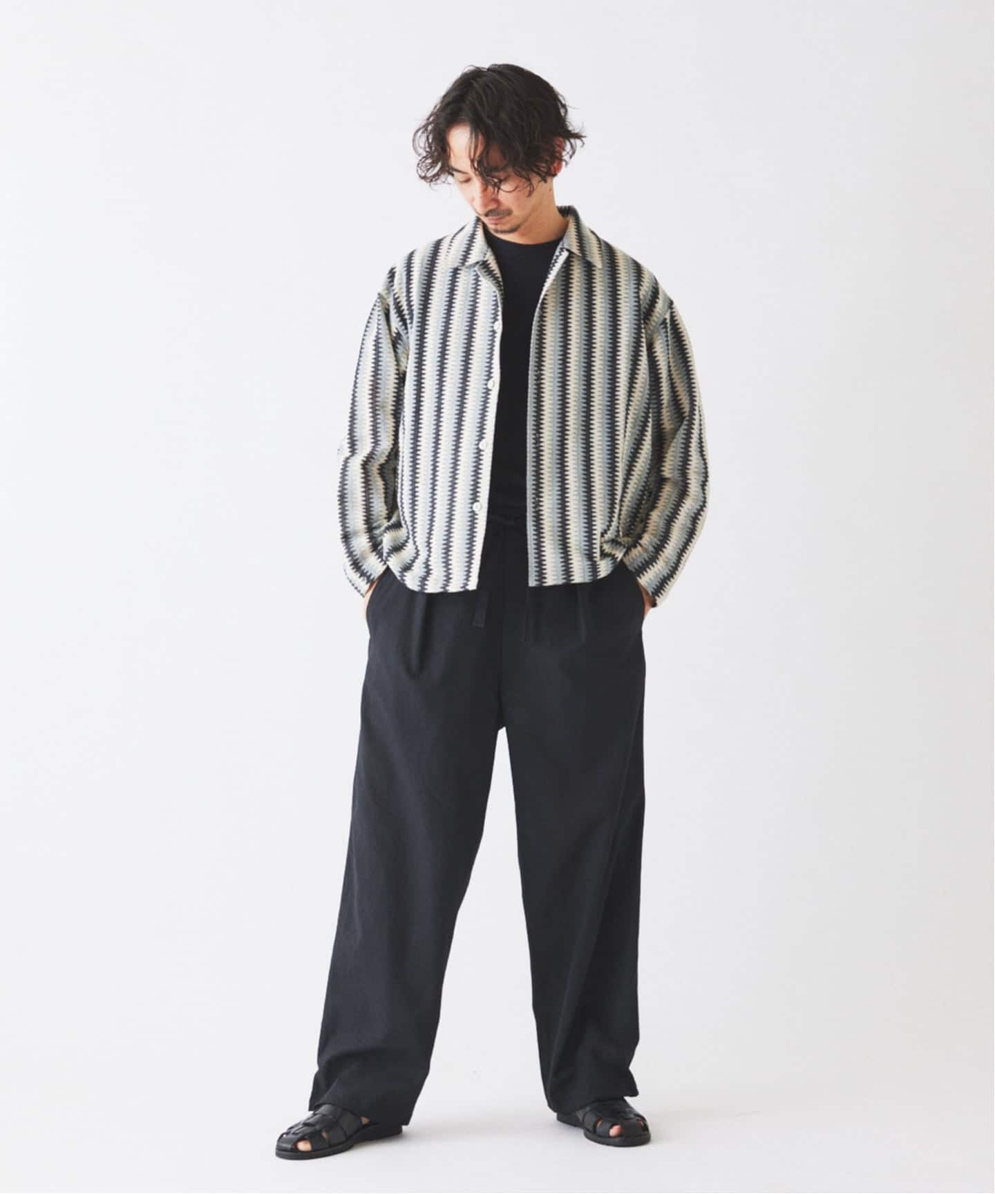 INDIA COTTON ”ウェイビー” クロシェシャツ（シャツ／ブラウス