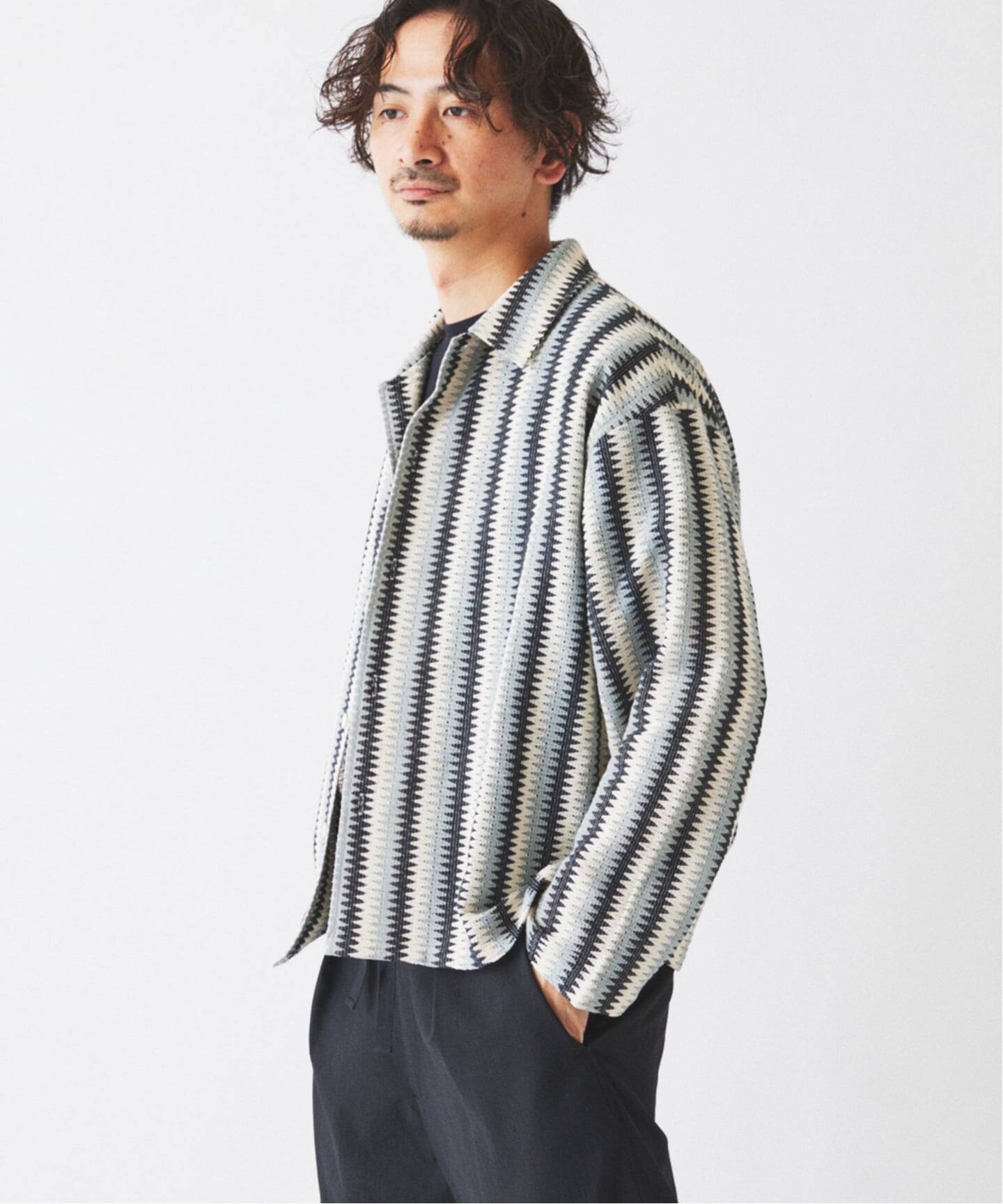 INDIA COTTON ”ウェービー” クロシェシャツ（シャツ／ブラウス