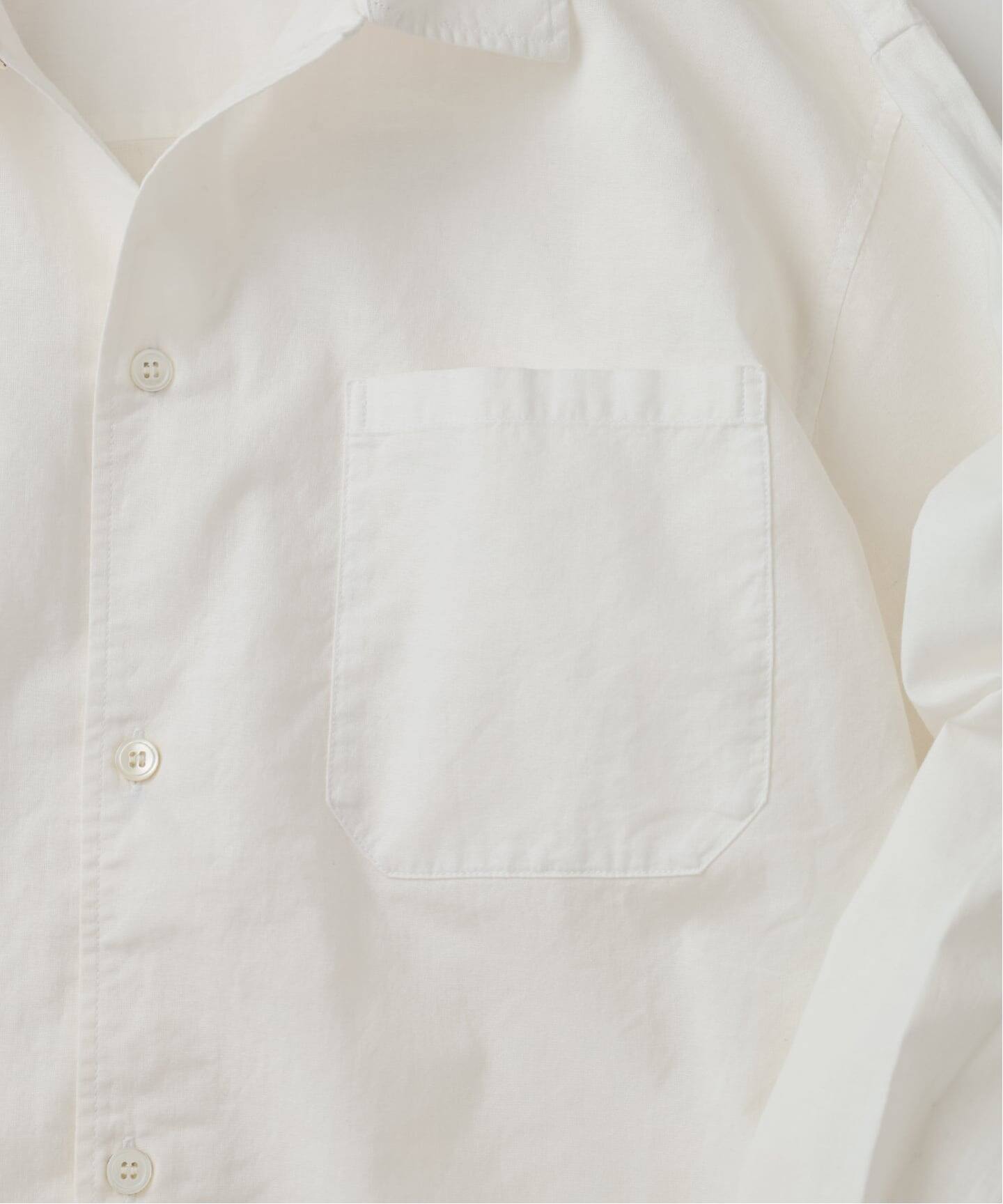 JAMES FABRIC コットンリネン ガーメントダイ シャツ（シャツ 