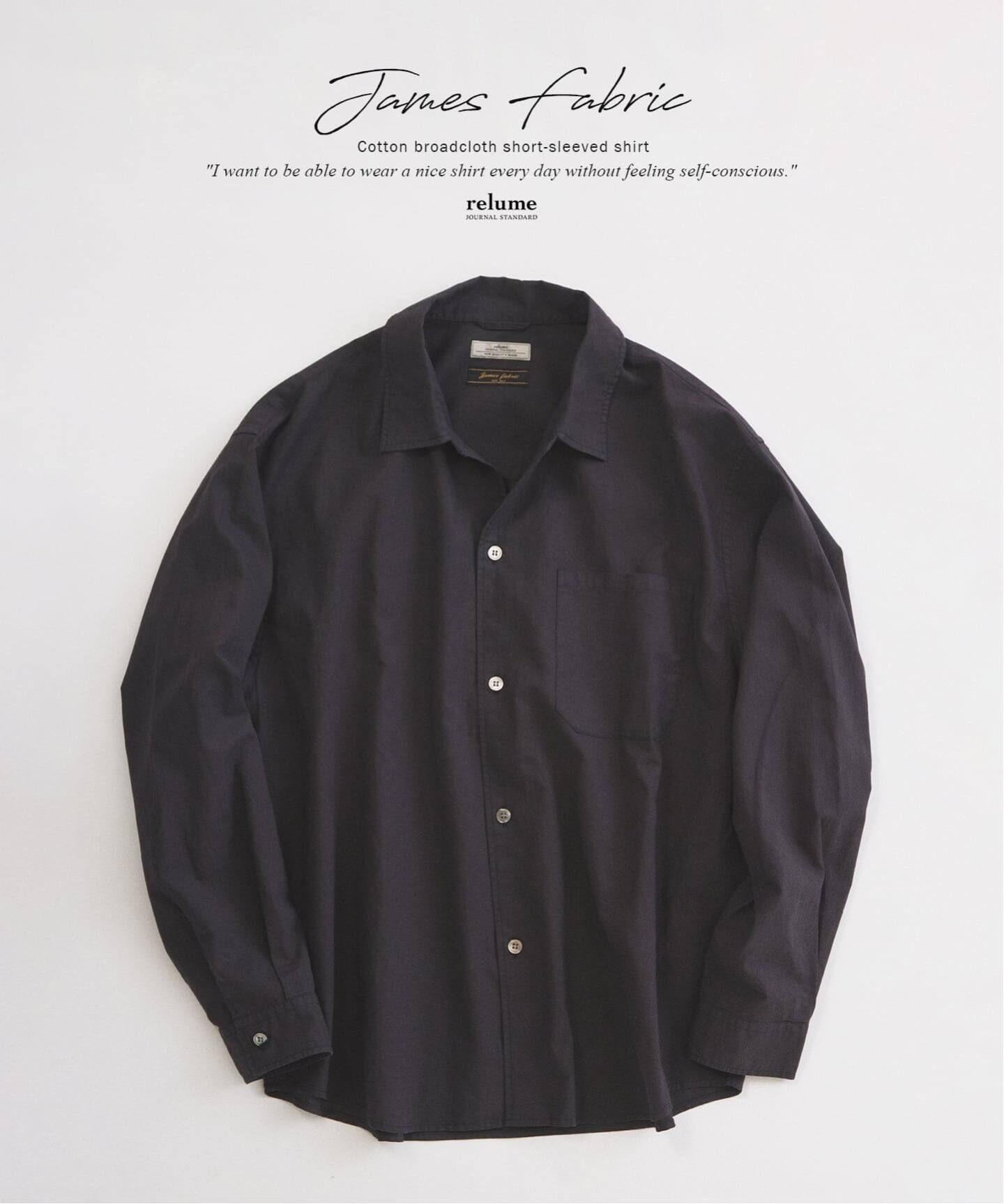 JAMES FABRIC コットンリネン ガーメントダイ シャツ（シャツ 