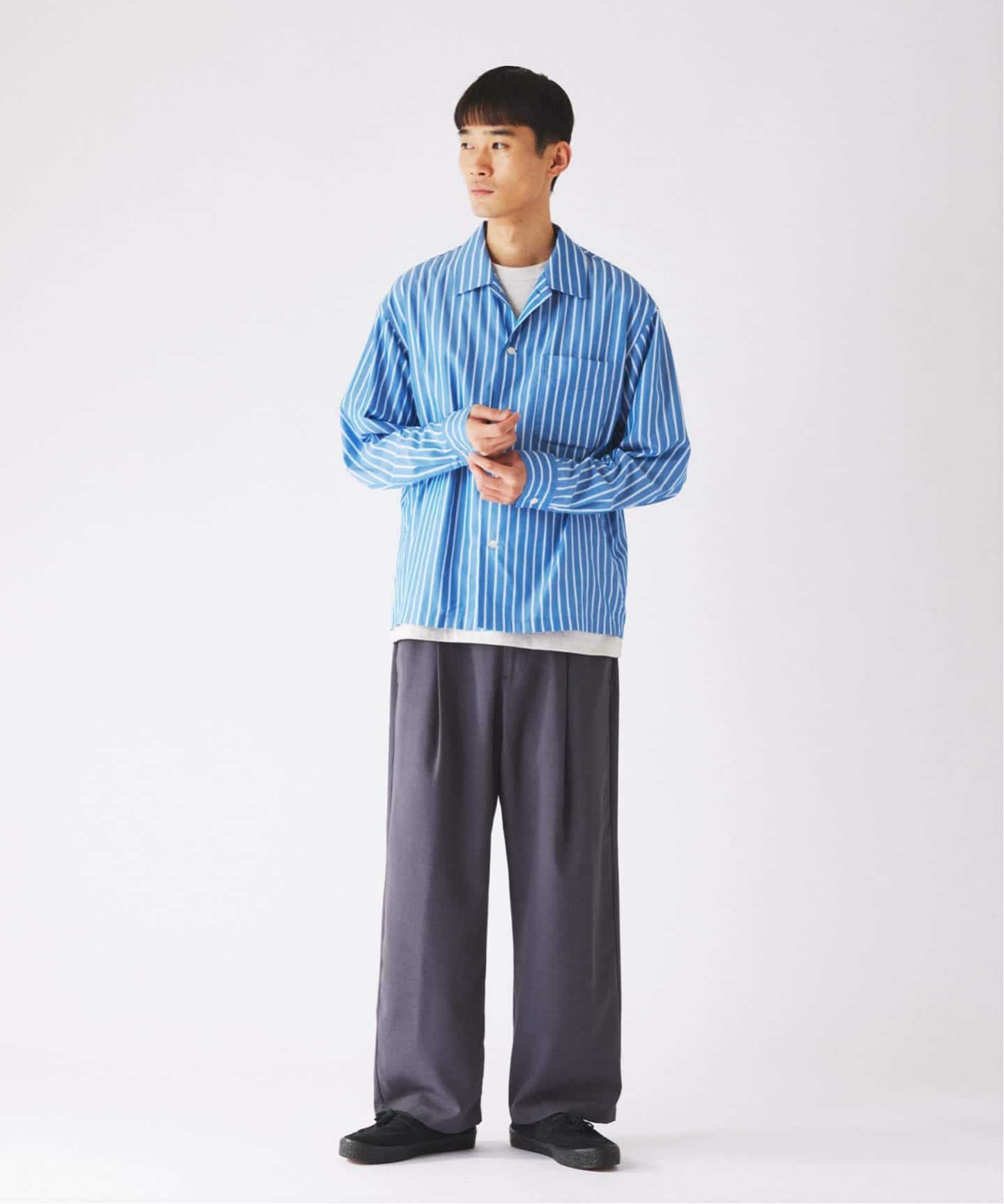 予約》JAMES FABRIC/ジェームスファブリック レーヨンブレンド シャツ