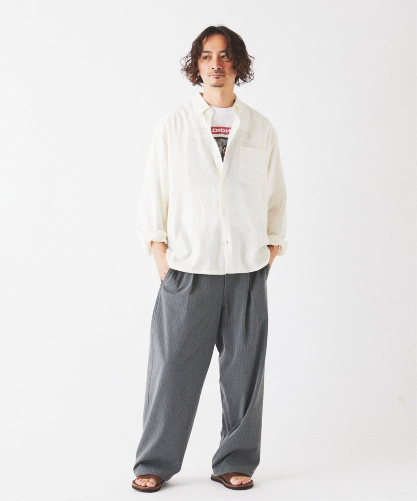 European Flax / ヨーロピアンフラックス リネン/レーヨン シャツ
