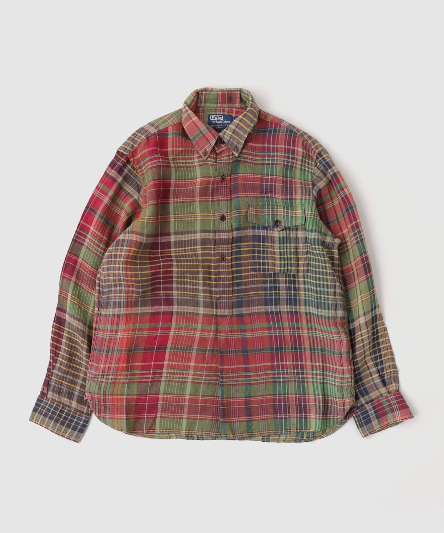 POLO RALPH LAUREN/ポロ ラルフローレン スラブリネンチェックシャツ