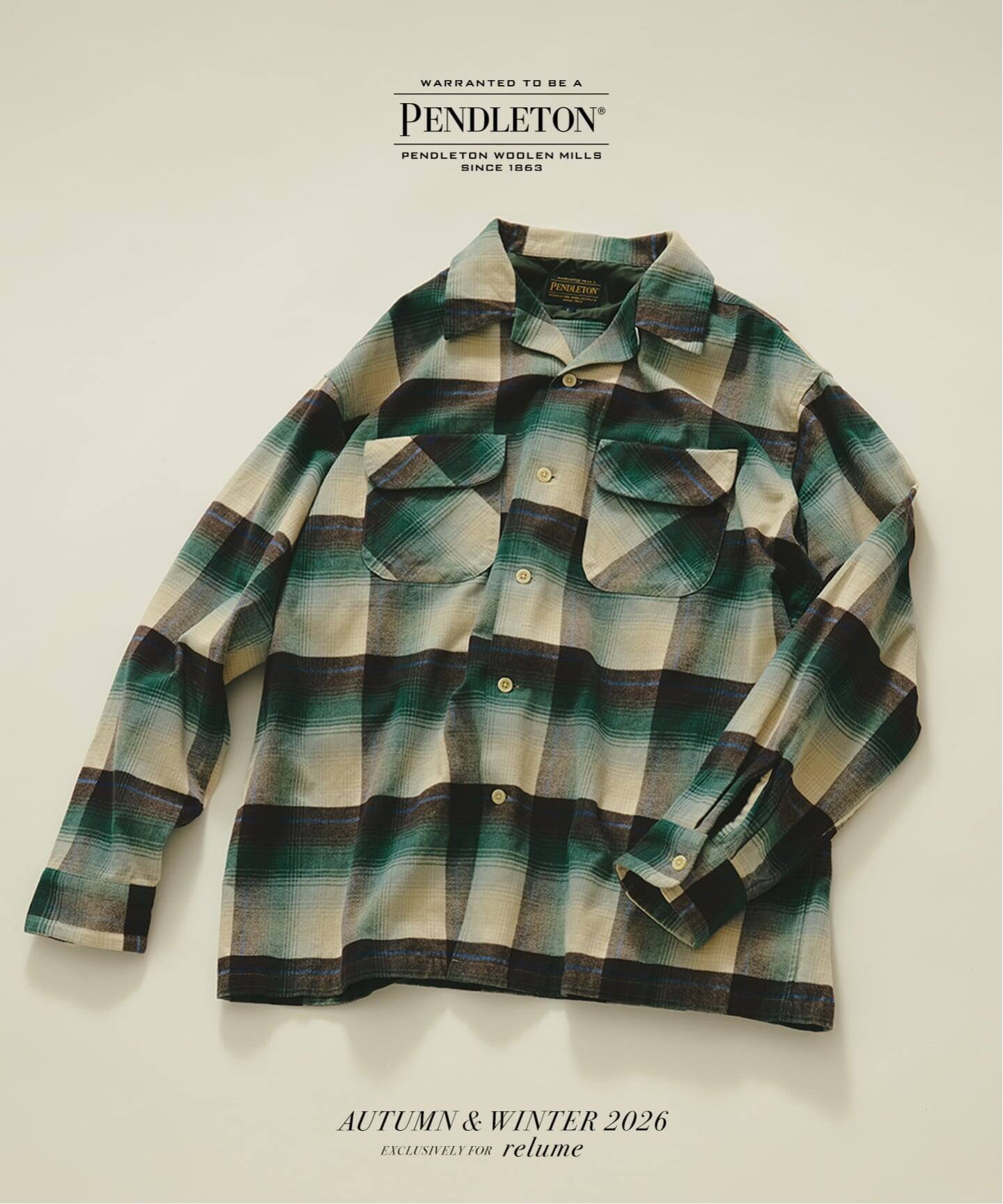 予約》PENDLETON / ペンドルトン 別注 コットン シャギー オープン 