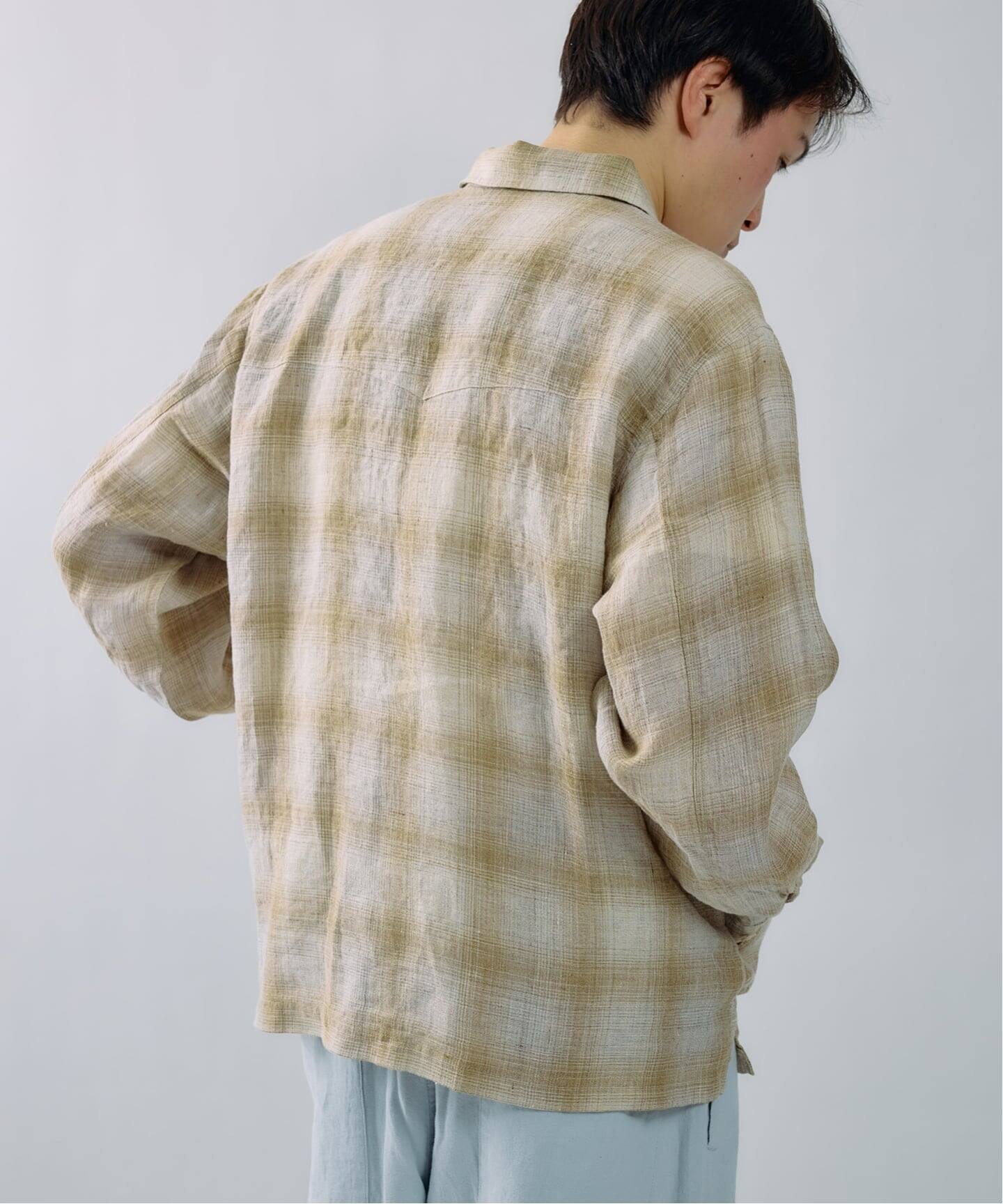 Stead / リネン オンブレ ジップ シャツ（シャツ／ブラウス）｜JOURNAL