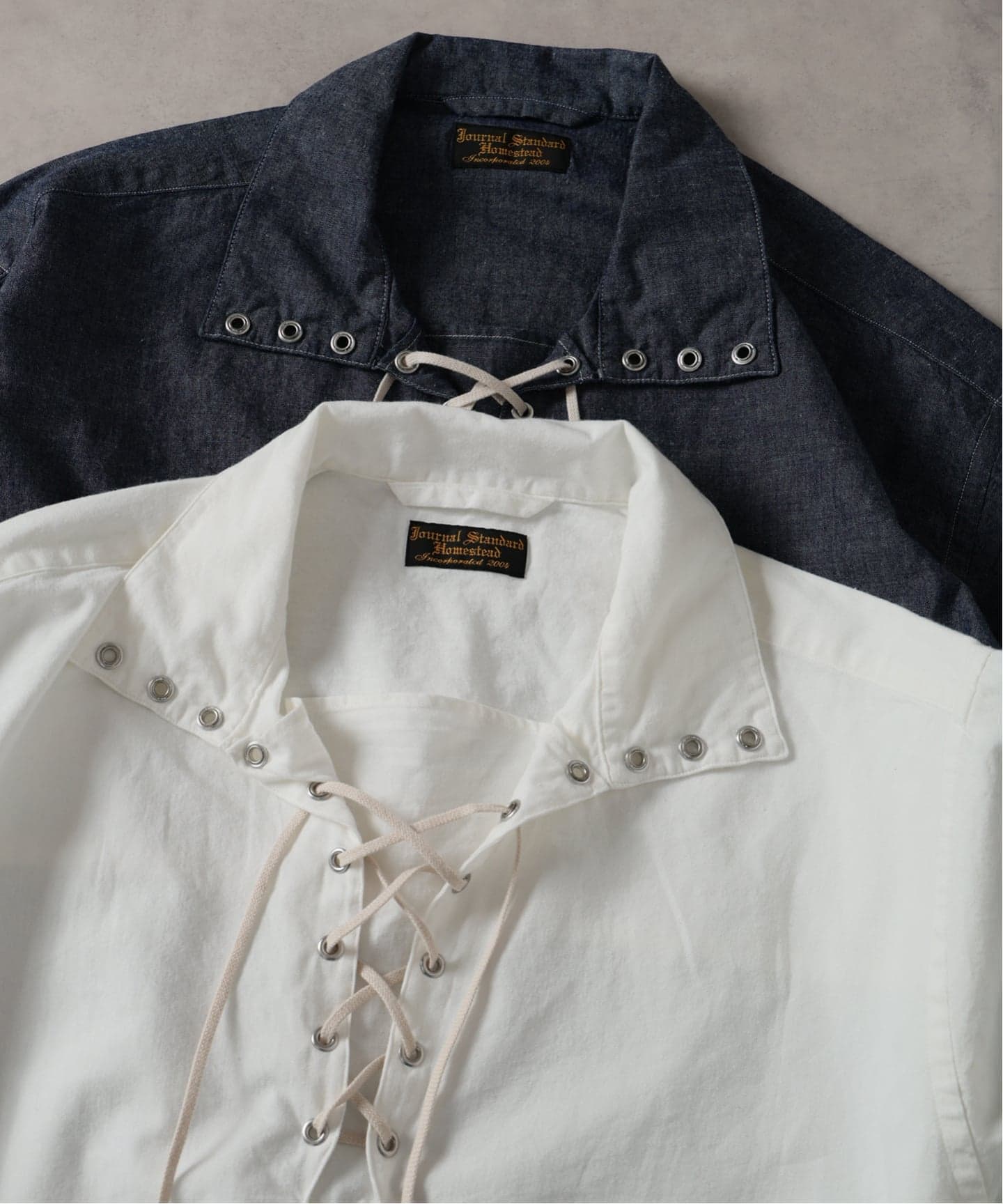 予約》J.S.Homestead / レース アップ シャツ（シャツ／ブラウス