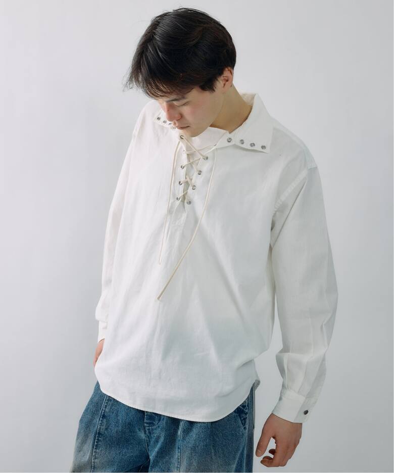 J.S.Homestead / レース アップ シャツ（シャツ／ブラウス）｜JOURNAL 