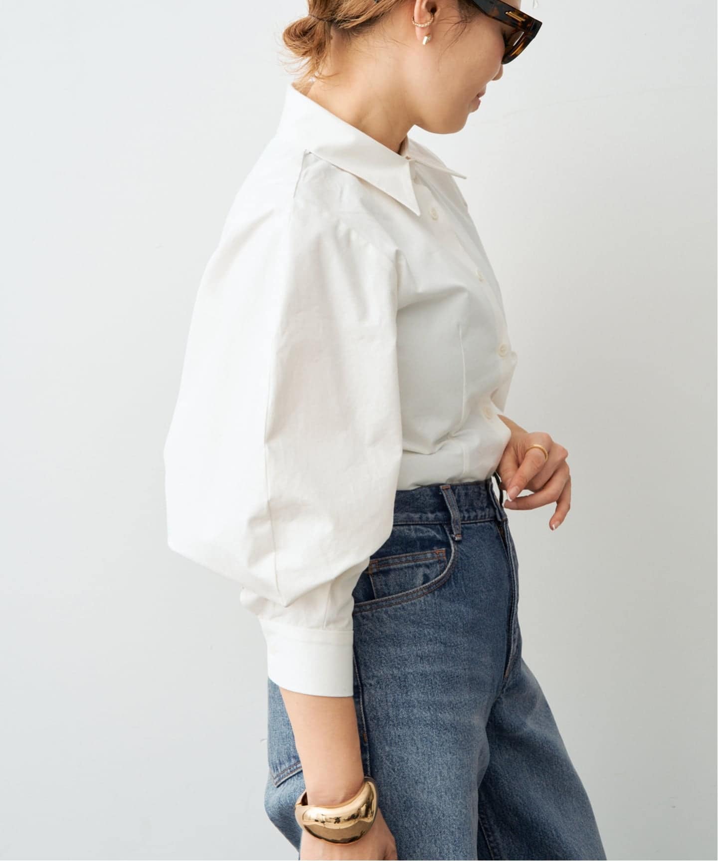 予約》CELERI パフスリーブ シャツ（シャツ／ブラウス）｜Deuxieme