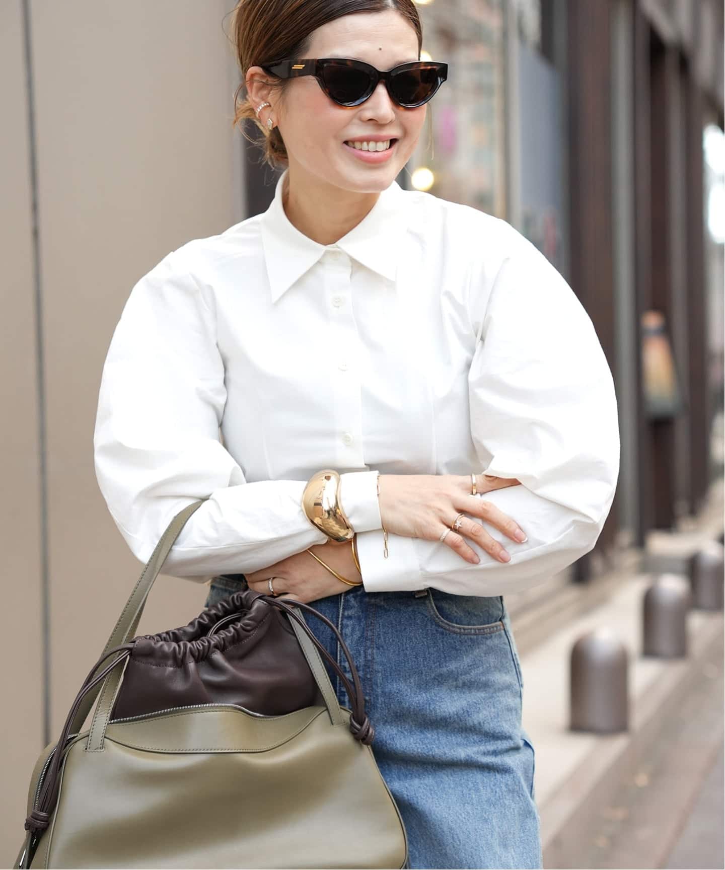 予約》CELERI パフスリーブ シャツ（シャツ／ブラウス）｜Deuxieme