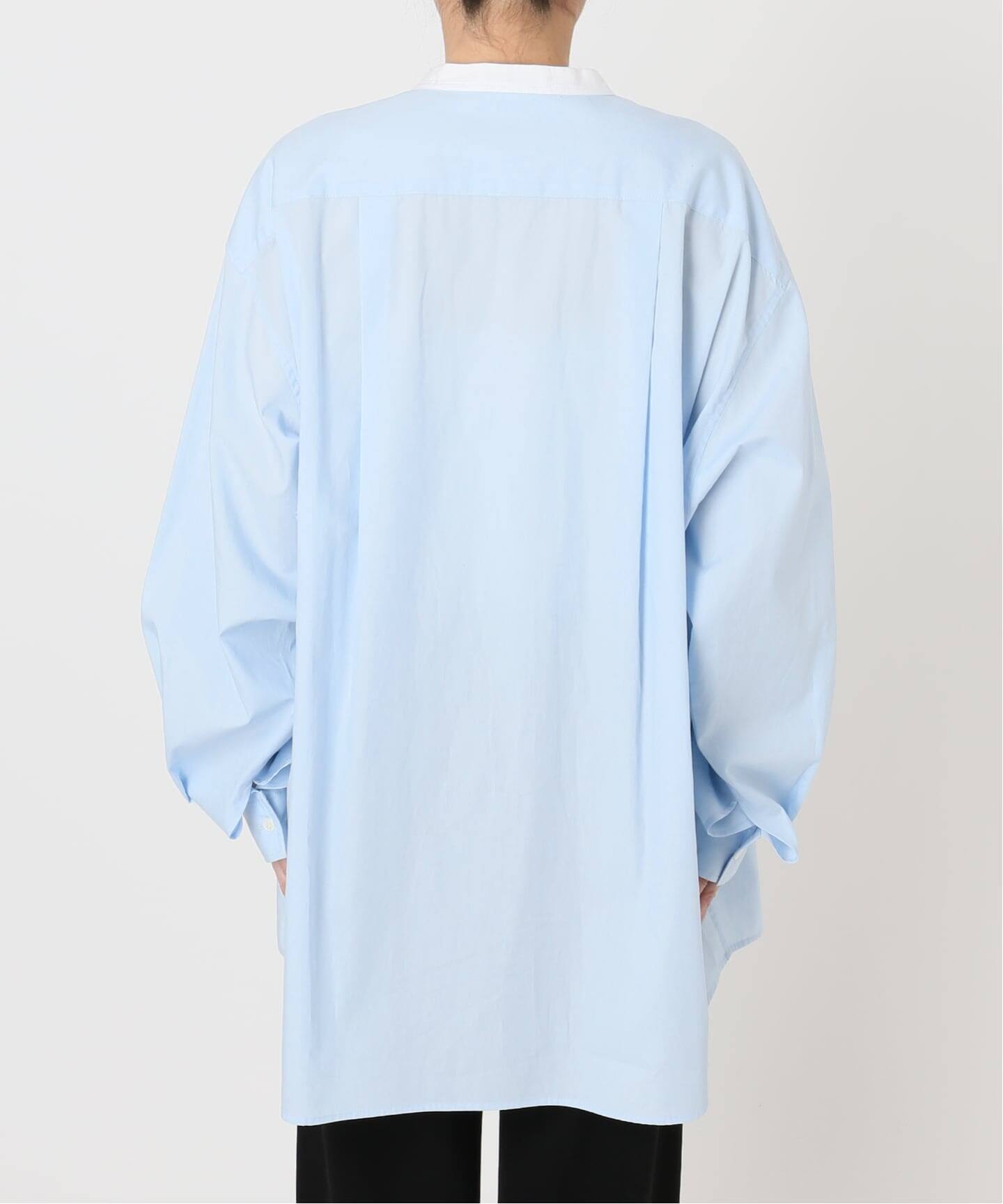 CELERI Deuxieme Classe オーバーサイズワイドシャツ　ブルー CELERI ブルーシャツ（シャツ／ブラウス）｜Deuxieme Classe