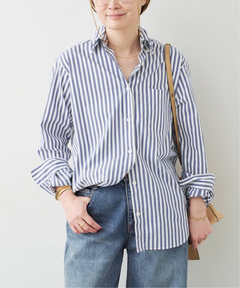 STRIPE ボタンダウン シャツ（シャツ／ブラウス）｜Deuxieme Classe 