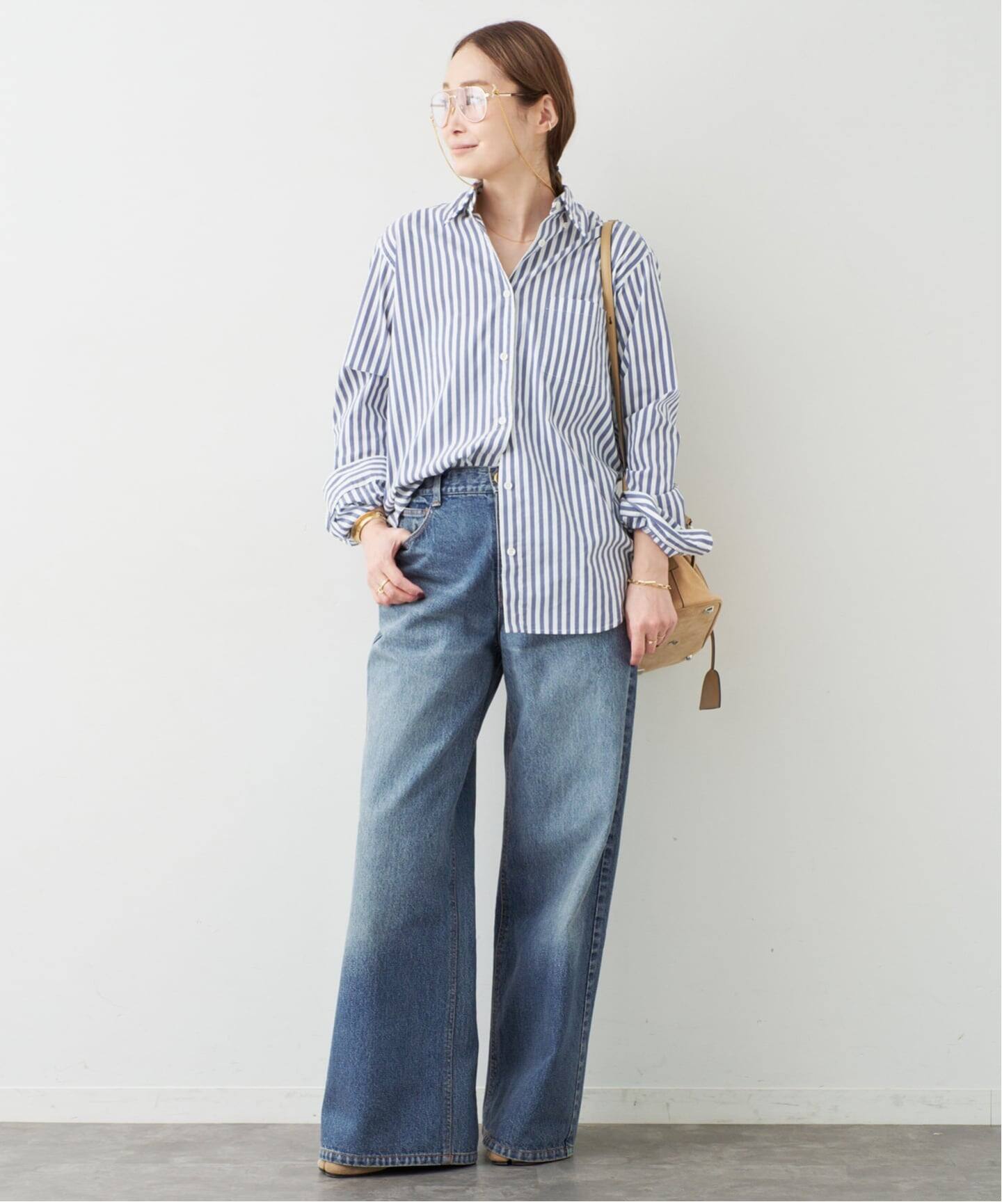 STRIPE ボタンダウン シャツ（シャツ／ブラウス）｜Deuxieme Classe