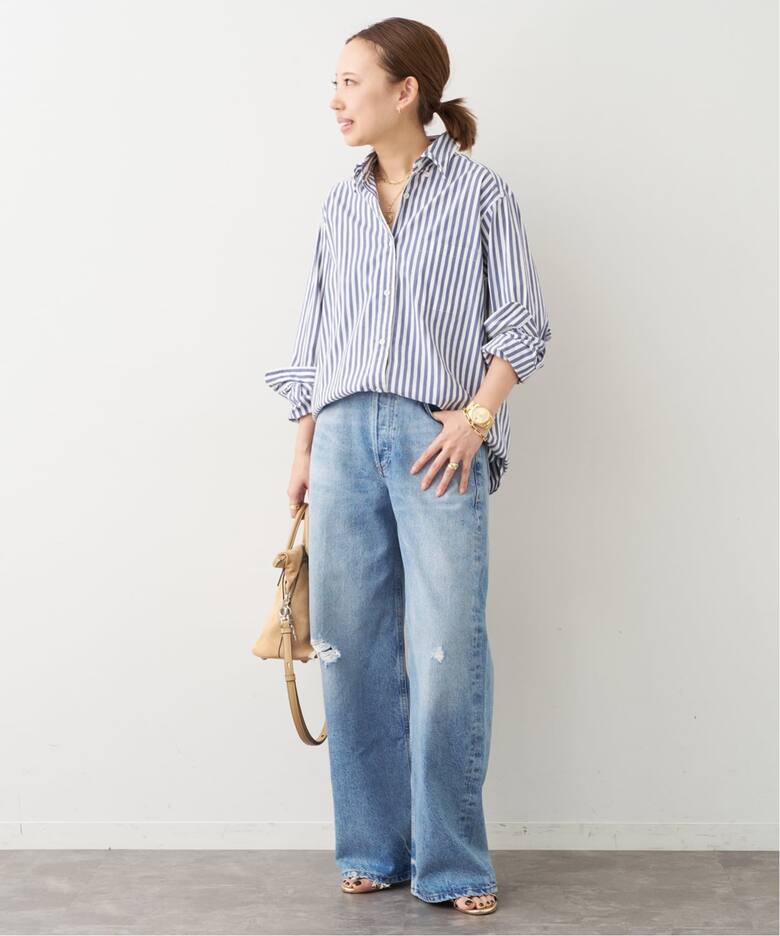 STRIPE ボタンダウン シャツ（シャツ／ブラウス）｜Deuxieme Classe 