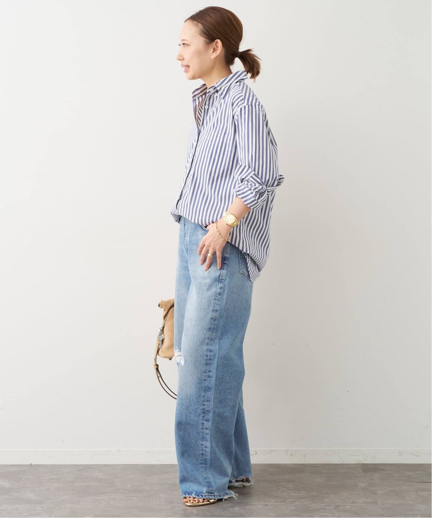 STRIPE ボタンダウン シャツ（シャツ／ブラウス）｜Deuxieme Classe