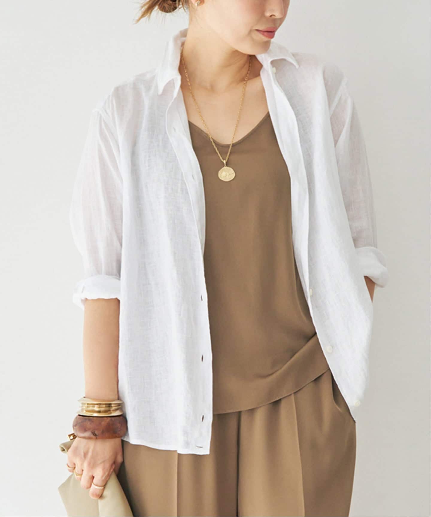 LINEN WASH CACHE シャツ（シャツ／ブラウス）｜Deuxieme Classe