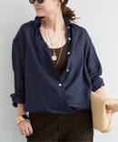 *LINEN WASH CACHE シャツ