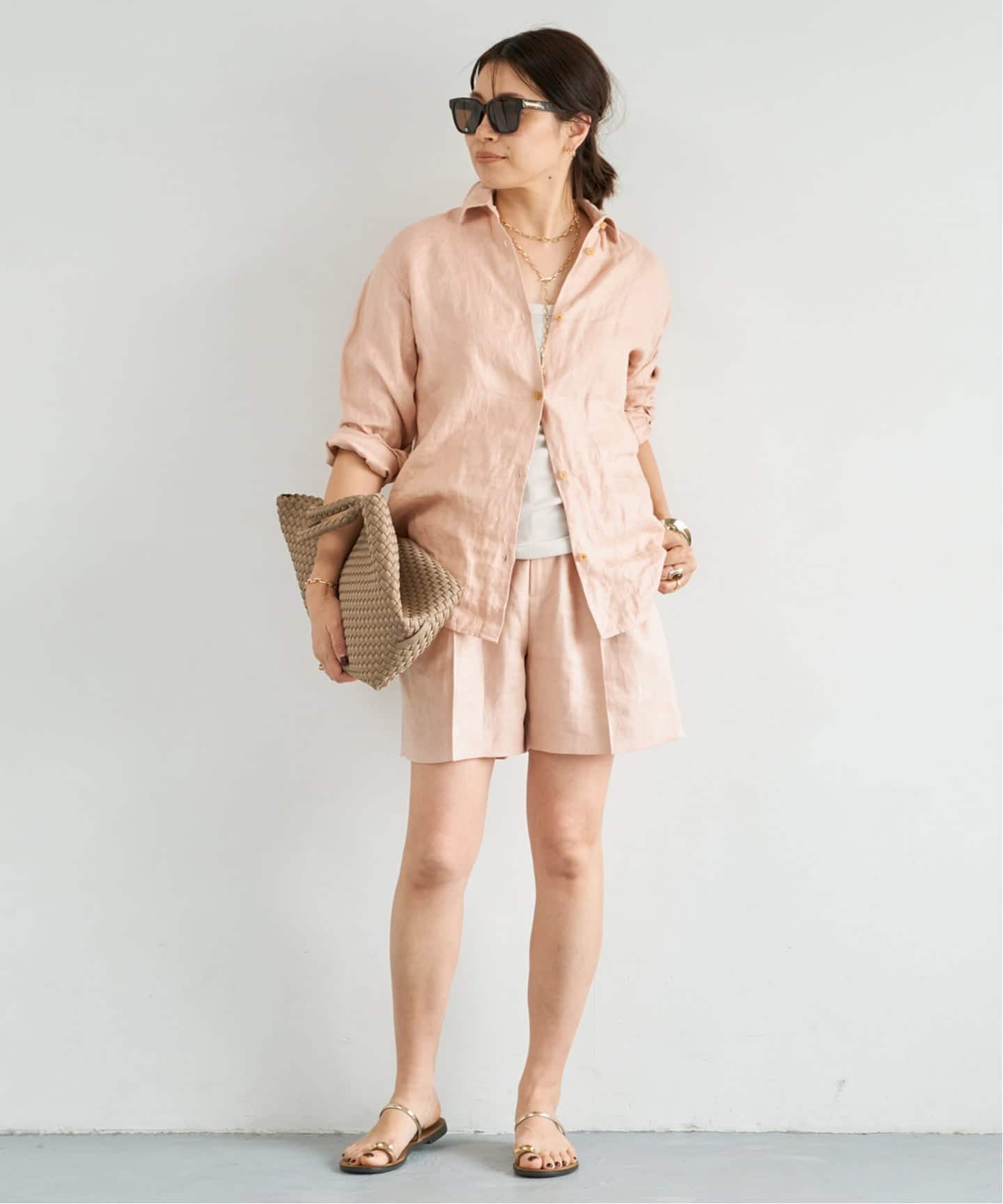 Deuxième Classe OGLINEN シャツ ピンクB OGLINEN シャツ（シャツ／ブラウス）｜Deuxieme Classe