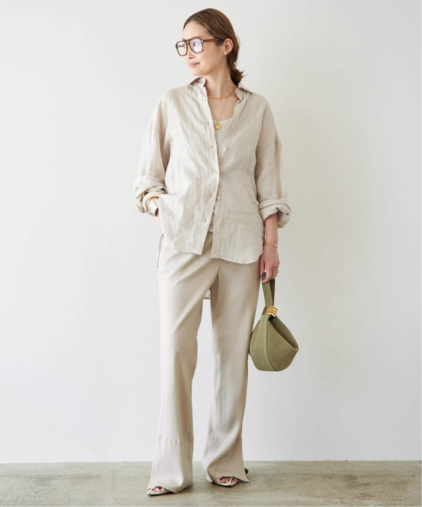 ドゥーズィエムクラス　2025SS Linen シャツ　白 ドゥーズィエムクラス 2025SS Linen シャツ 白 【公式通販】