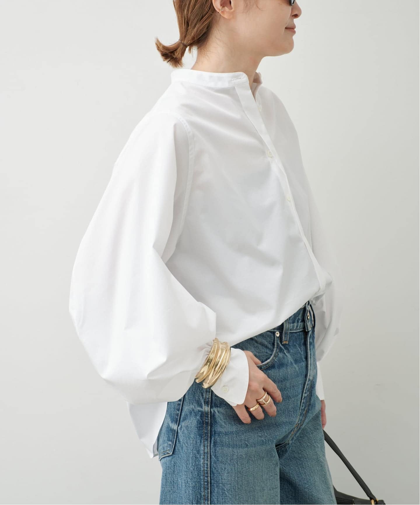 予約》【MACKINTOSH/マッキントッシュ】 VOLUME SLEEVE BLOUSE（シャツ