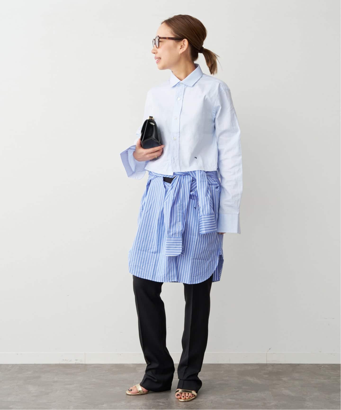 HOMME GIRLS/オムガールズ】Original Cropped Shirt（シャツ／ブラウス