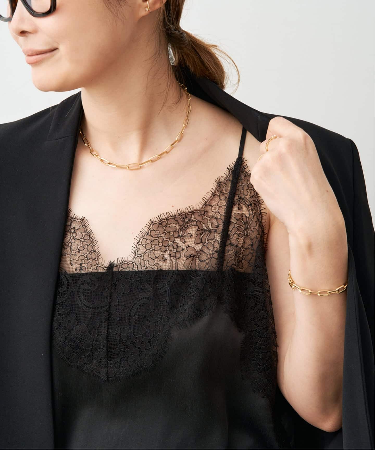 予約》【Raspail/ラスパイユ】Lace Swithed Camisole（キャミソール