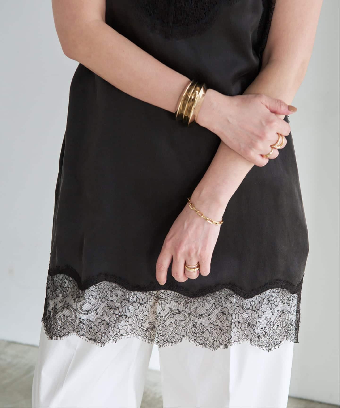 Raspail/ラスパイユ】Lace Switched Camisole（キャミソール