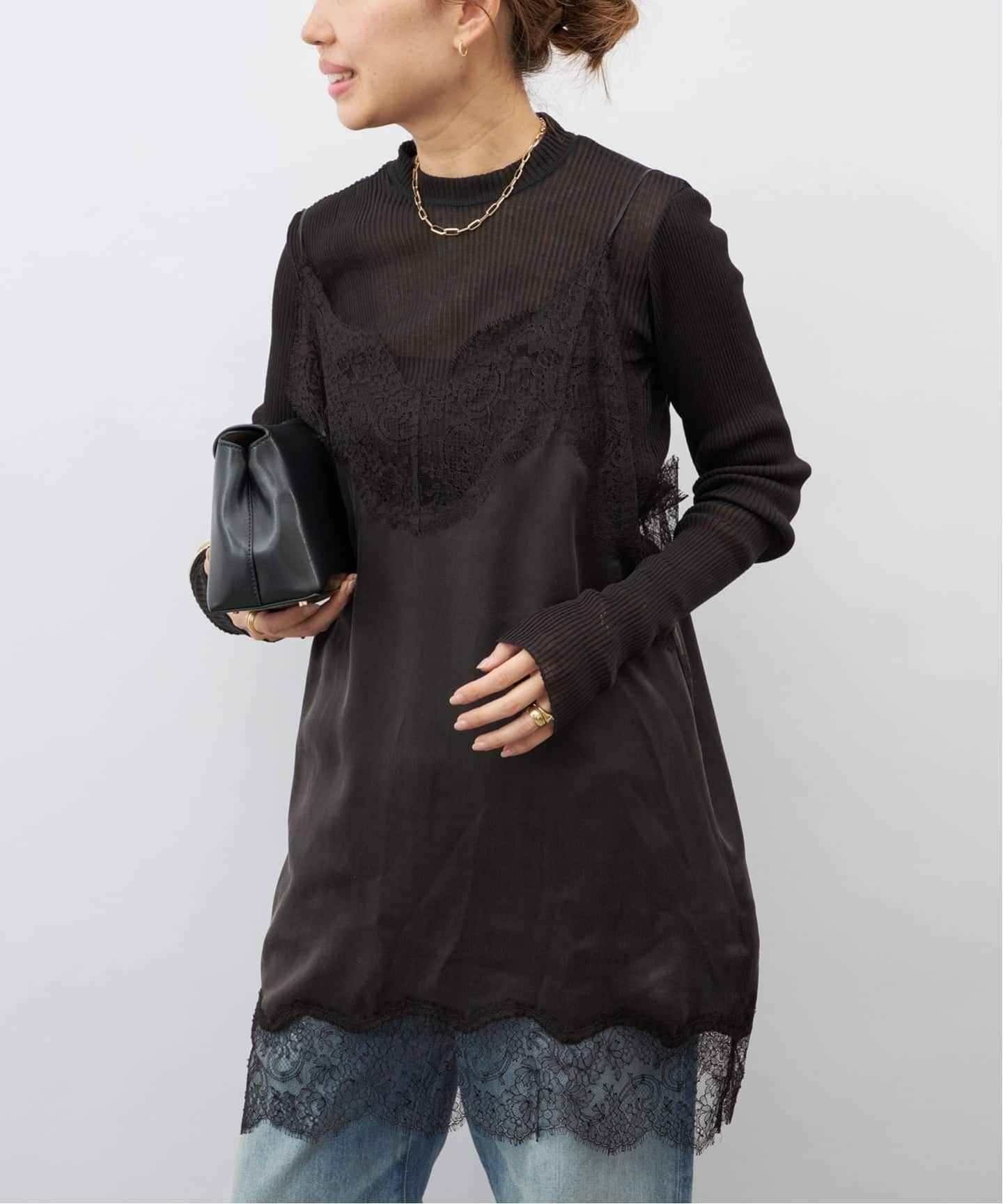 Raspail/ラスパイユ】Lace Switched Camisole（キャミソール