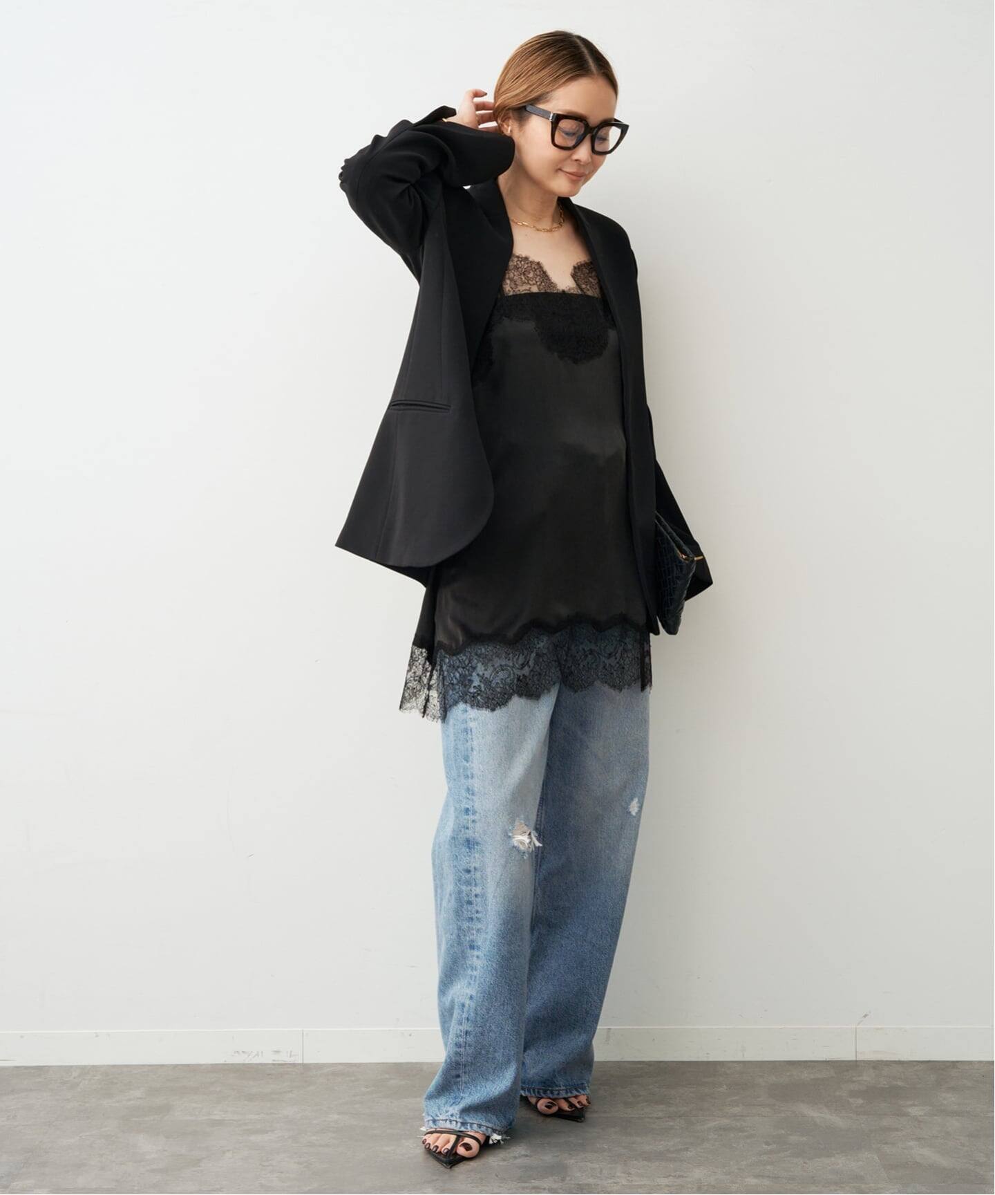 Raspail/ラスパイユ】Lace Switched Camisole（キャミソール