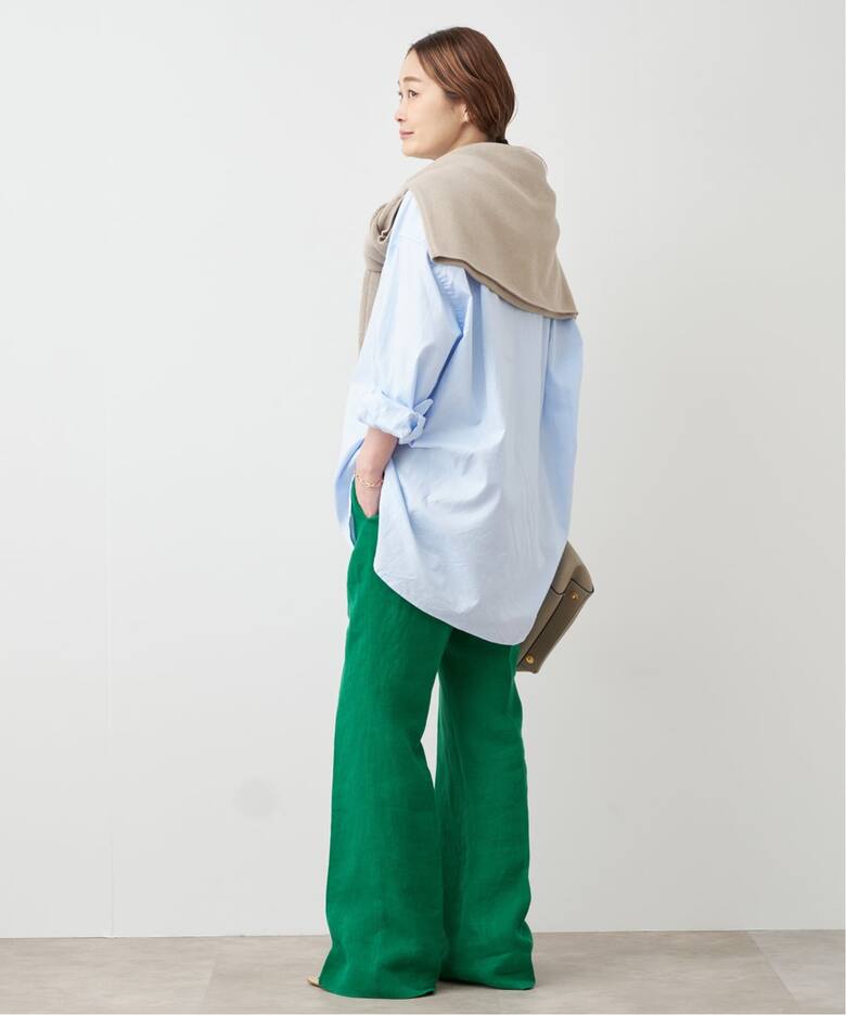 raspail ラスパイユ シルク100% シャツ オリーブグリーン Raspail 