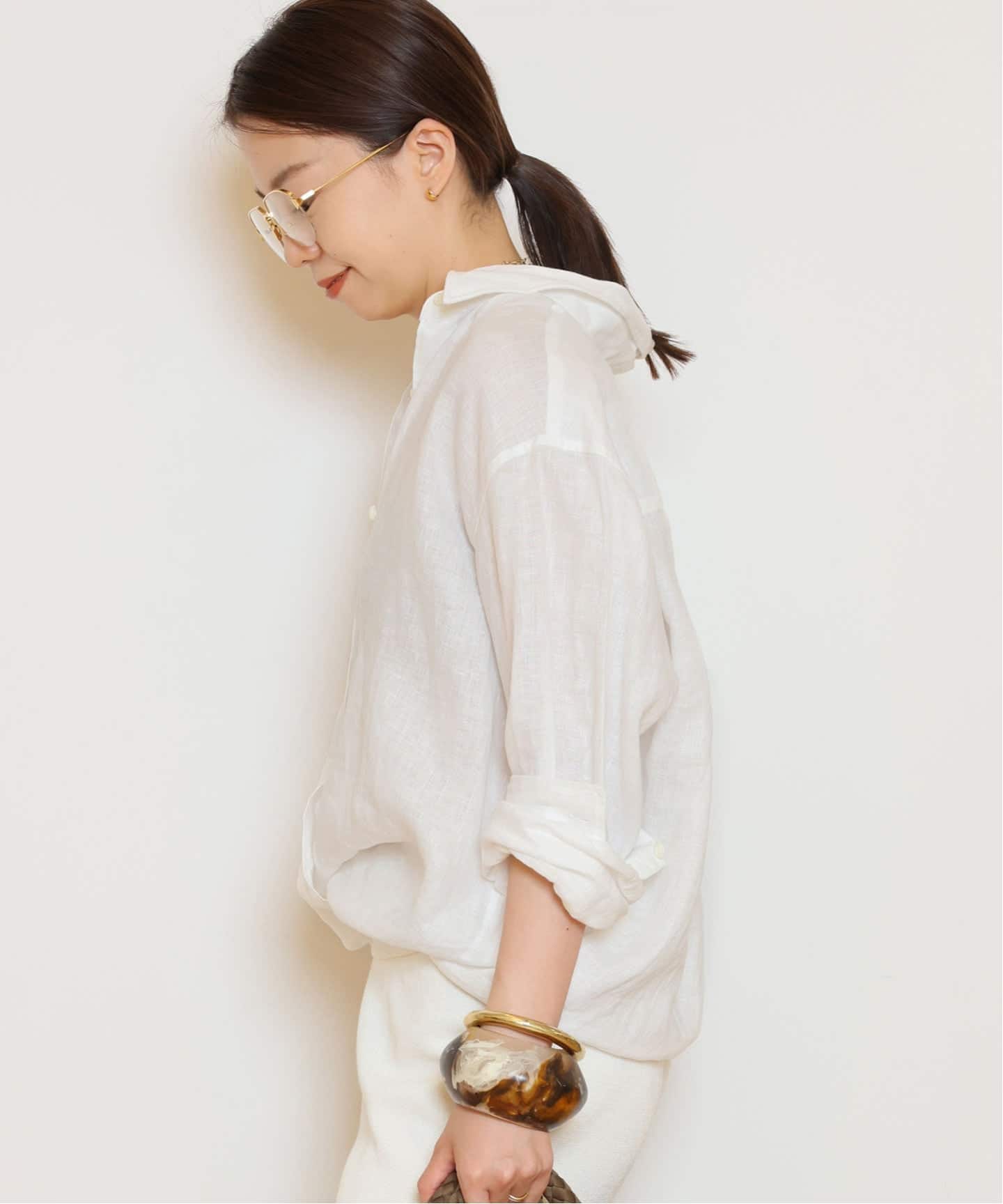LINEN WASH CACHE シャツ（シャツ／ブラウス）｜MUSE de Deuxieme