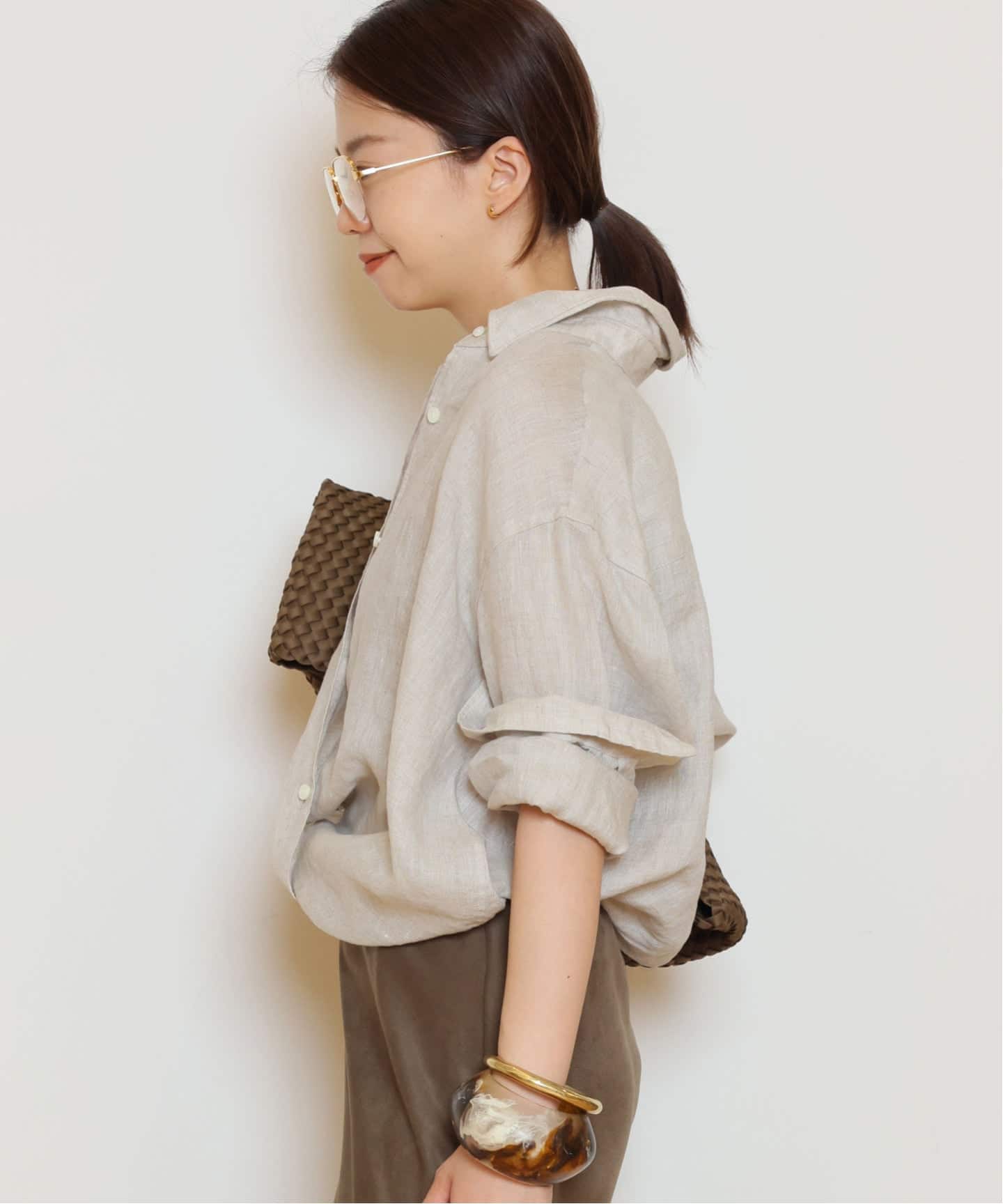 LINEN WASH CACHE シャツ（シャツ／ブラウス）｜MUSE de Deuxieme
