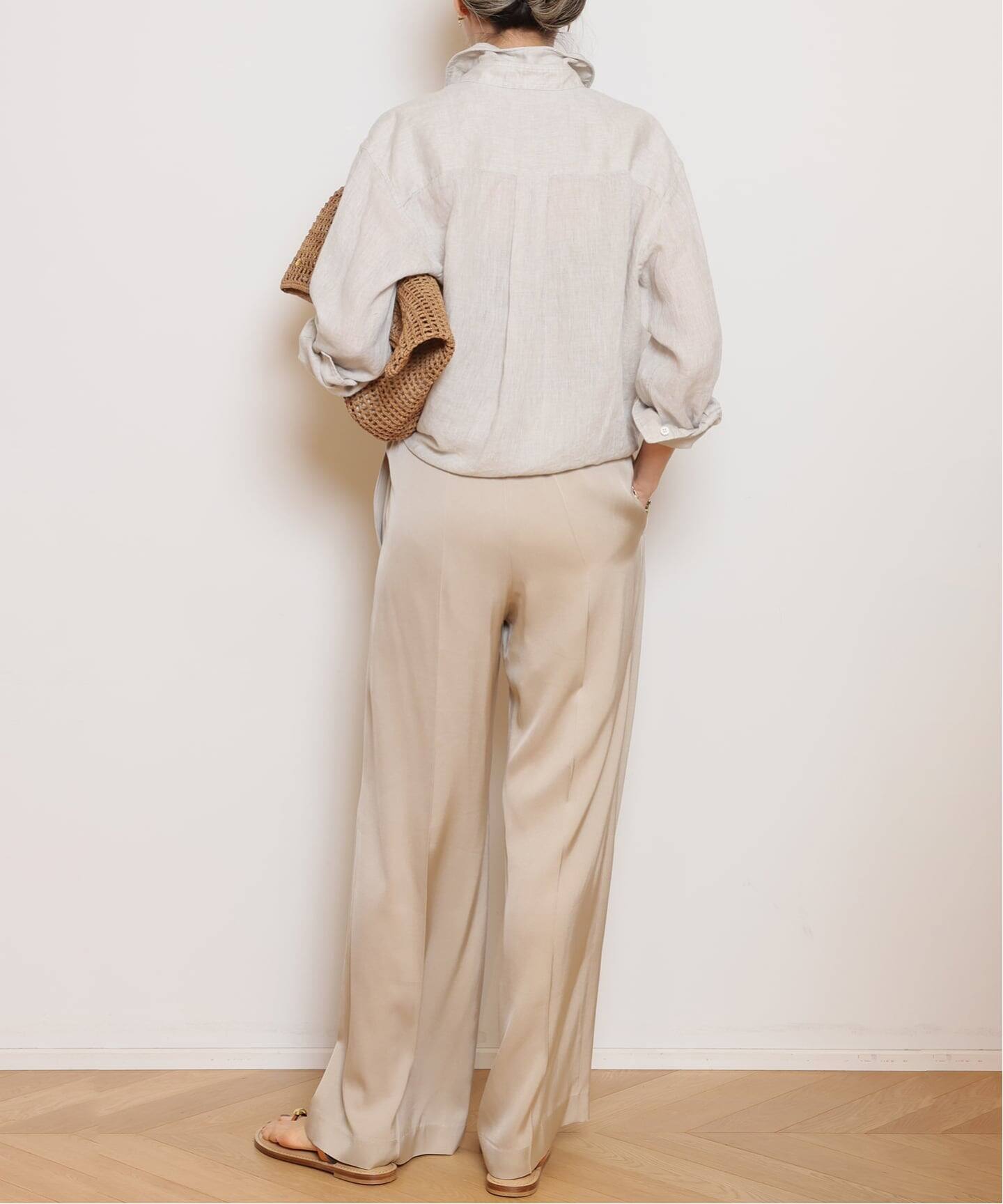 LINEN WASH CACHEシャツ ネイビー 2025SS タグあり LINEN WASH CACHE シャツ（シャツ／ブラウス）｜MUSE de Deuxieme