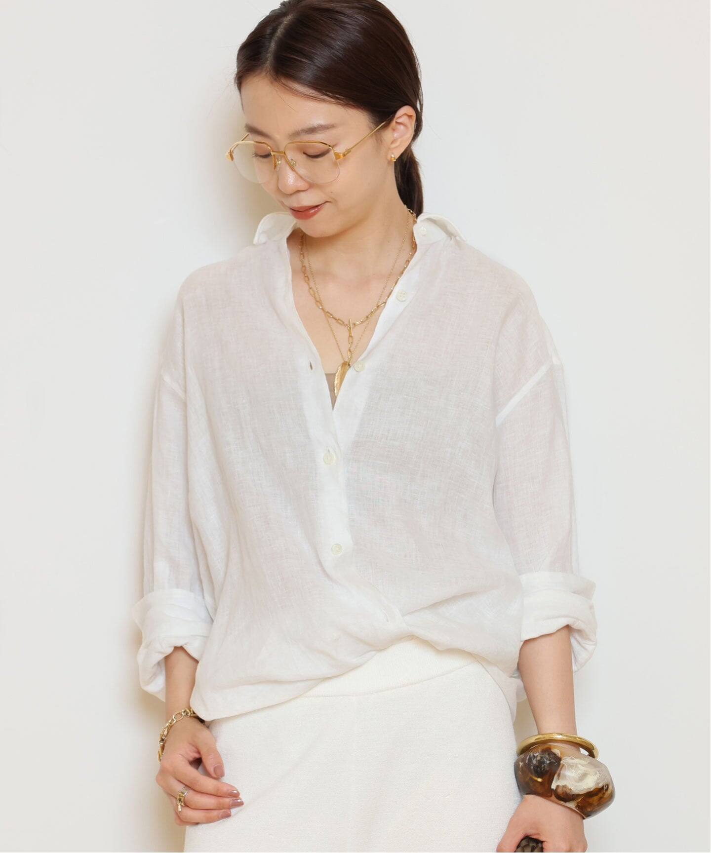 LINEN WASH CACHE シャツ（シャツ／ブラウス）｜MUSE de Deuxieme 
