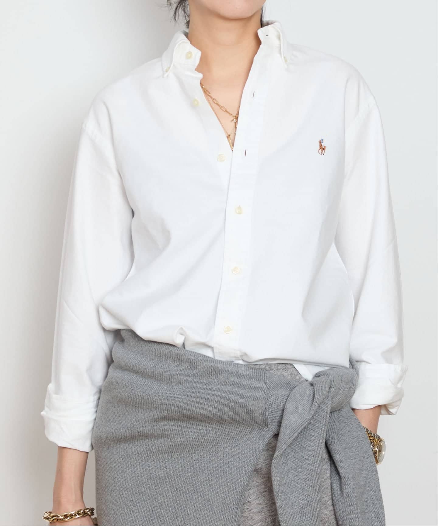 ポロ ラルフローレン ブラウス シャツ 2 白 ホワイト 長袖 ■GY19 POLO RALPH LAUREN（ポロ・ラルフローレン） ポロ ラルフローレン 長袖