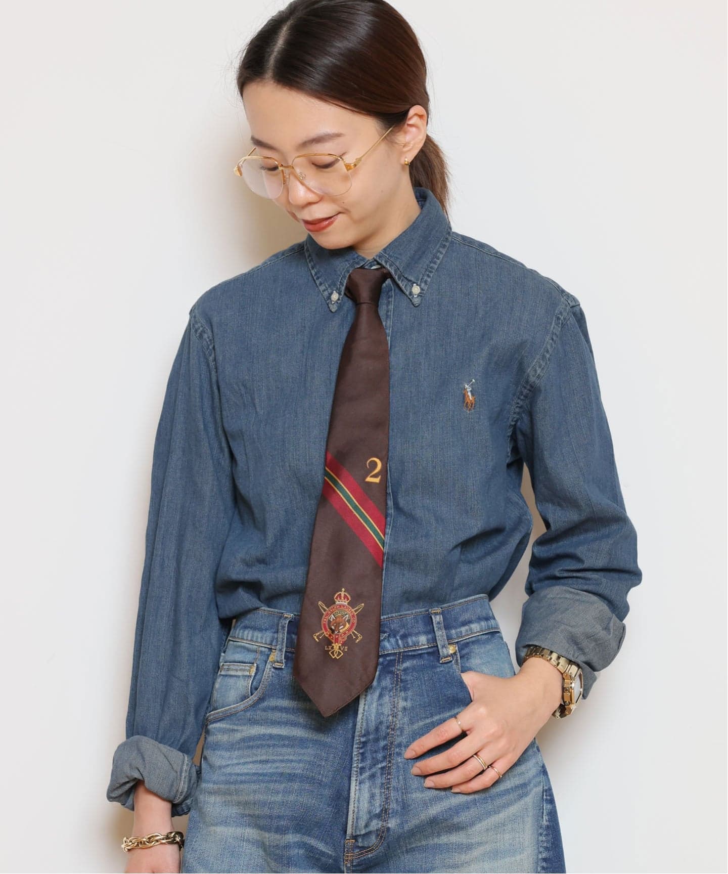 本日最終★MUSE ドゥーズィエムクラス ポロ ラルフローレン デニム シャツ オーバーサイズ フィット デニム シャツ （シャツ・ブラウス）｜POLO