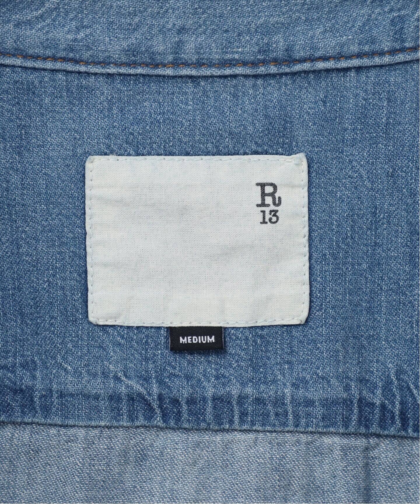 R13/アールサーティーン】CROPPED DENIM シャツ（シャツ／ブラウス