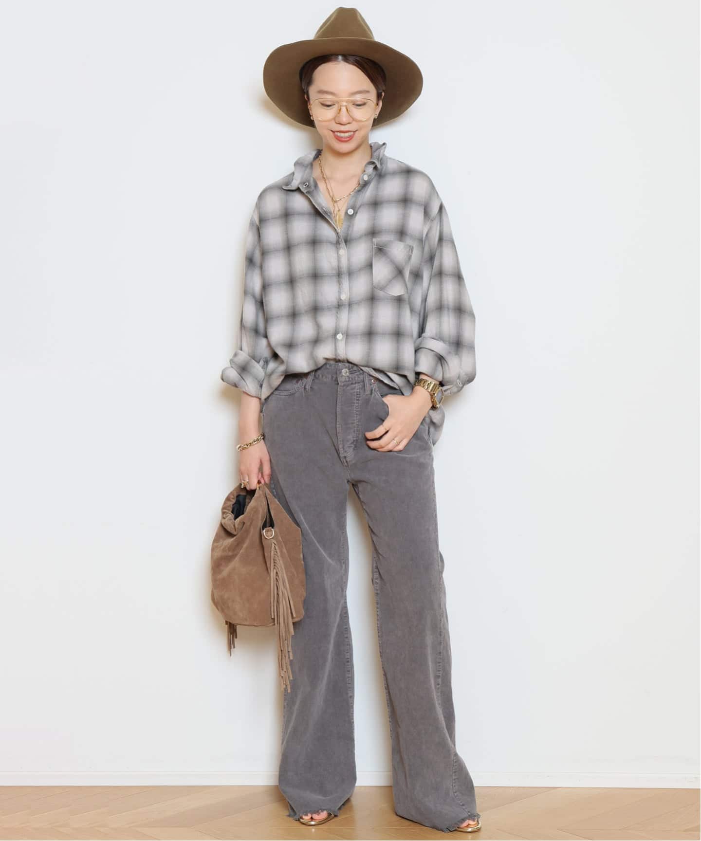 REMI RELIEF/レミレリーフ】 C/W OMBRE CHECK シャツ（シャツ